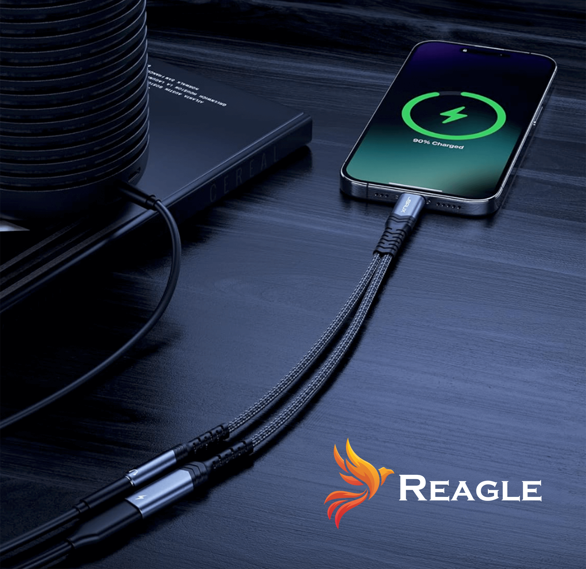 Reagle Adapter USB C MINI JACK 3,5mm auf USB-C Laden 60W_3
