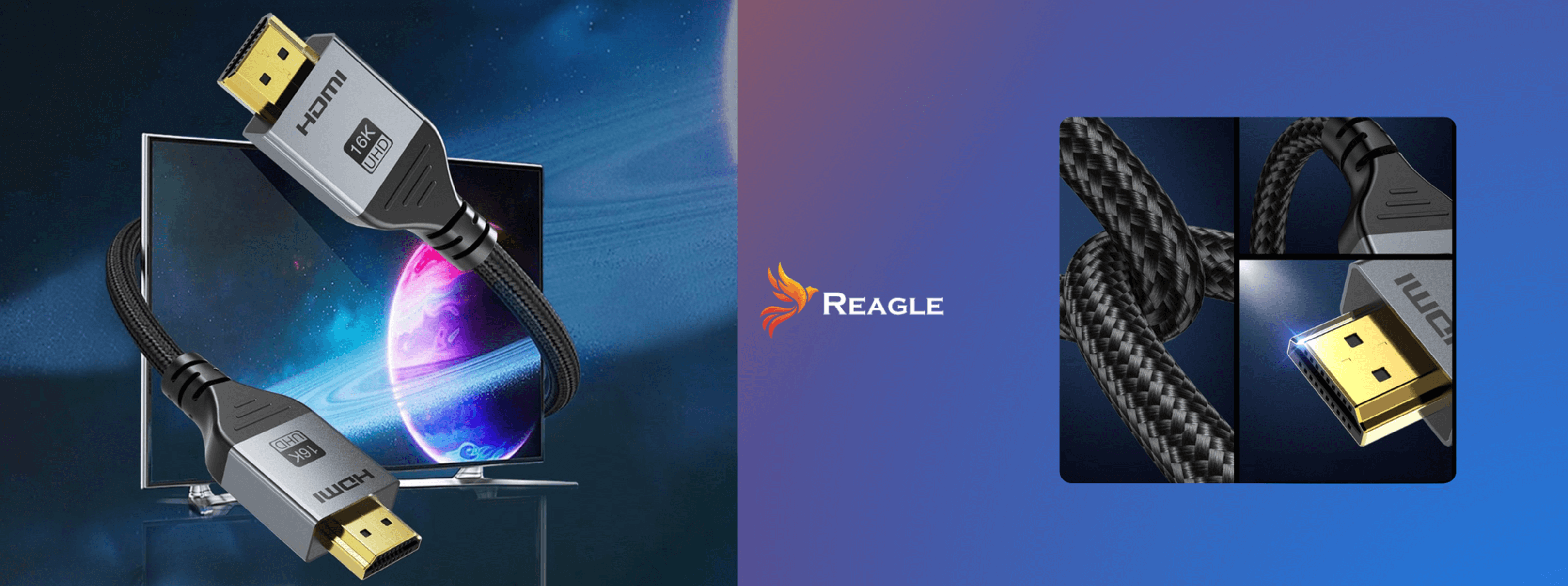Reagle HDMI 2.2 1m 96Gbps 16K 4K 480Hz