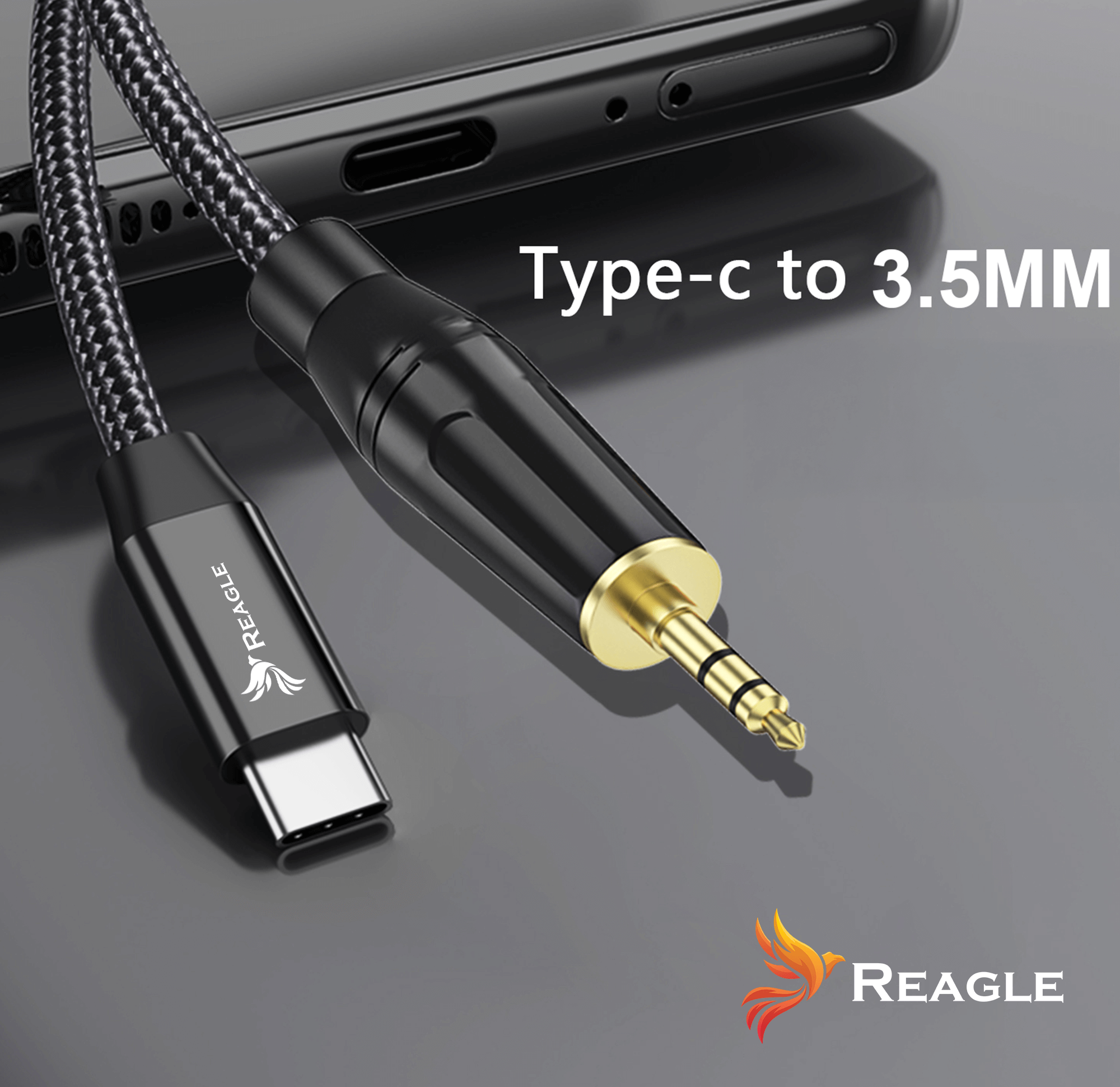 Reagle RUCJ300P2 kabel USB-C AUX do mini jack 3,5 mm DAC