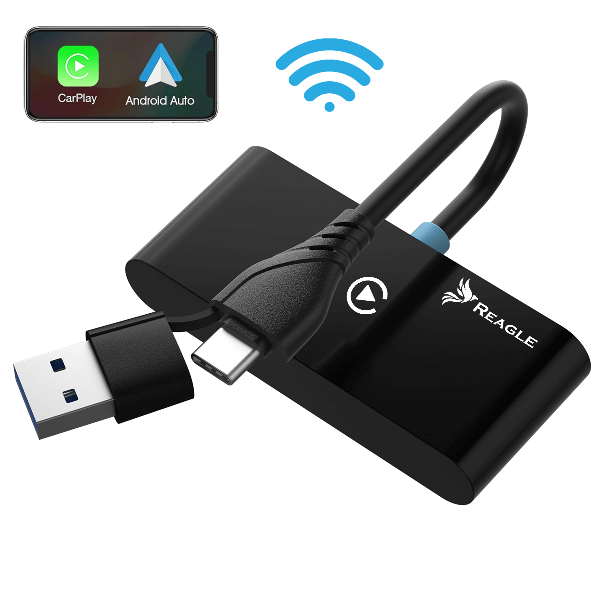 Reagle RCAR7 bezprzewodowy adapter CarPlay Android Auto do samochodu