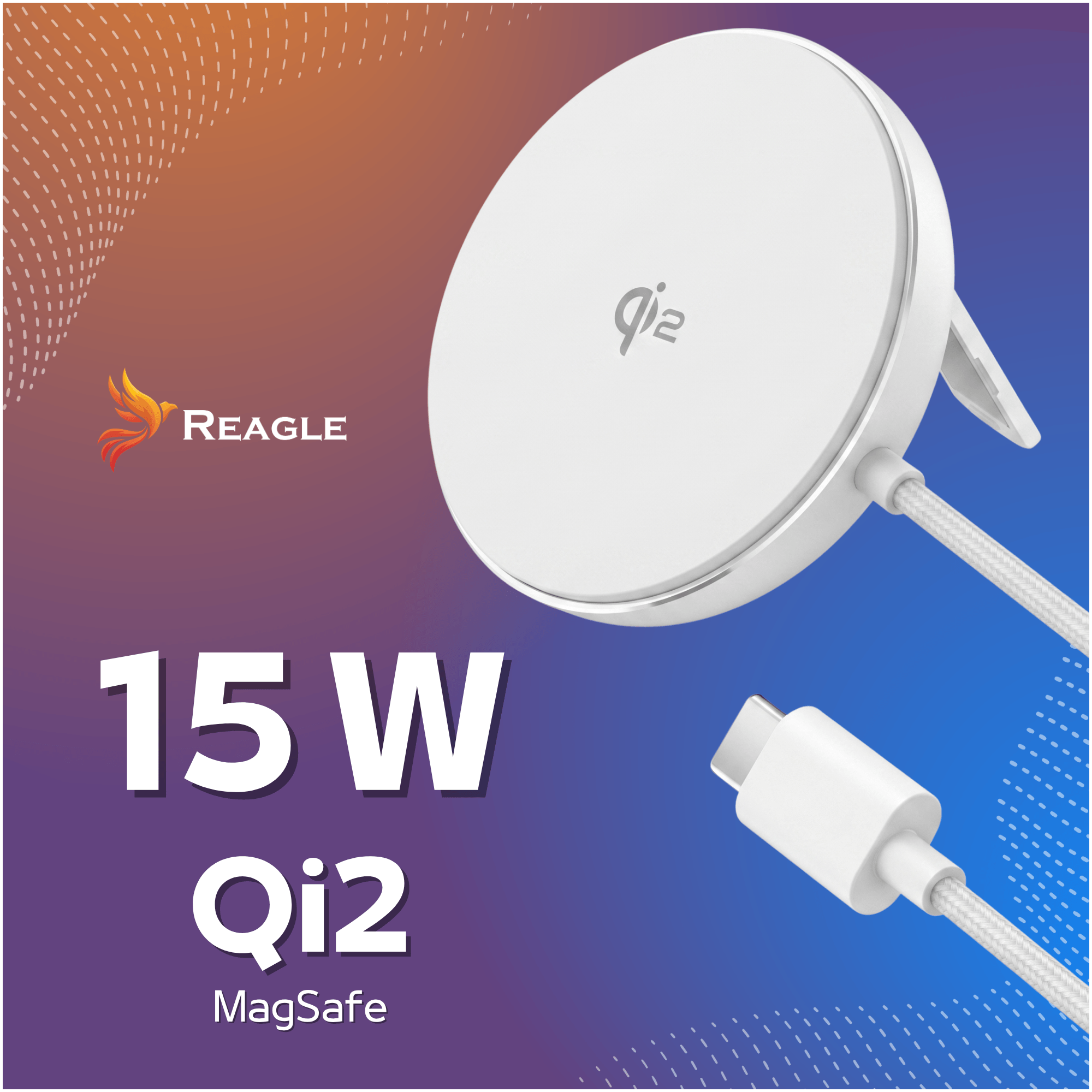 Ładowarka indukcyjna MagSafe / Qi2 15 W USB-C - kolor biały