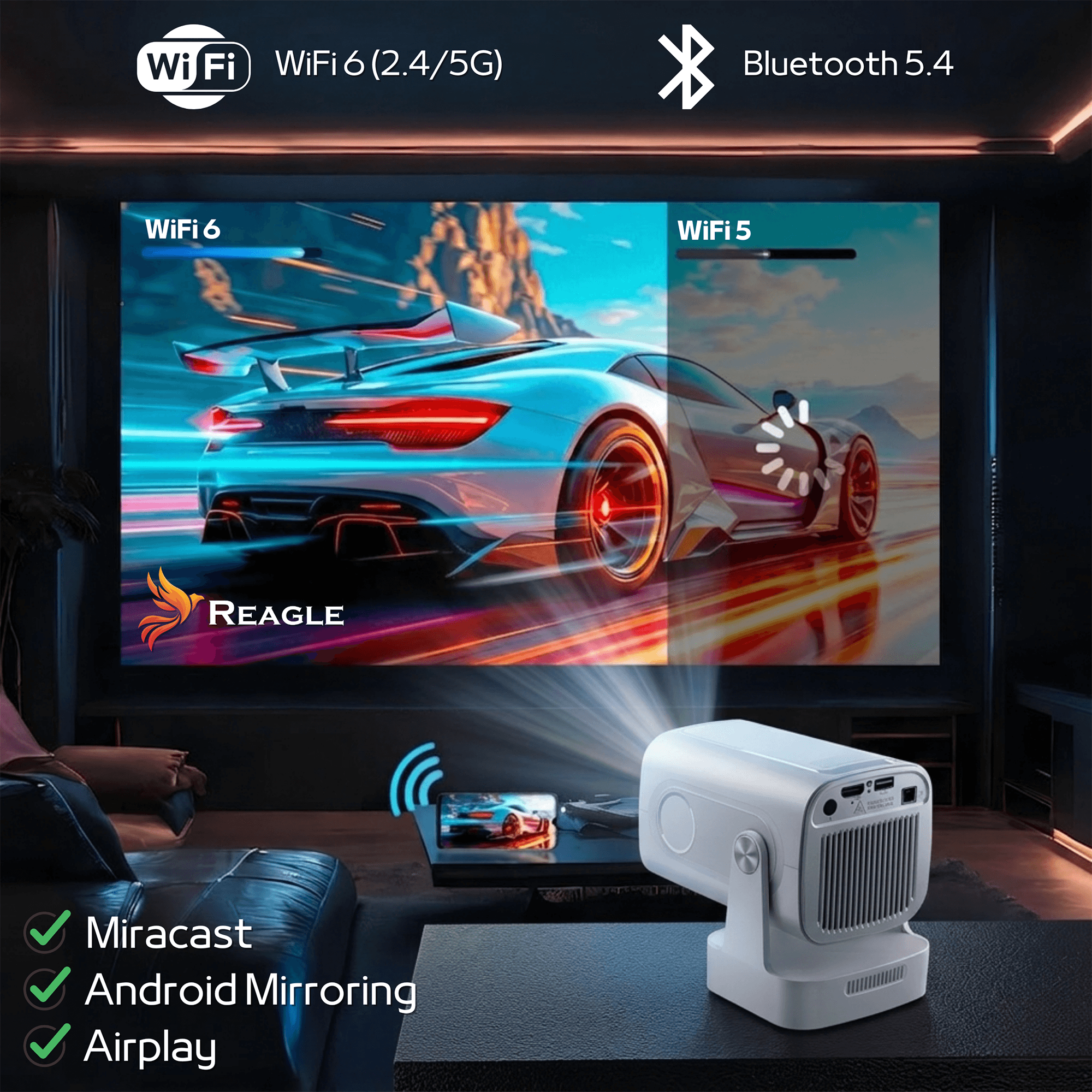 Reagle R-MOVIELUM-P30 WiFi 6 Bluetooth 5.4