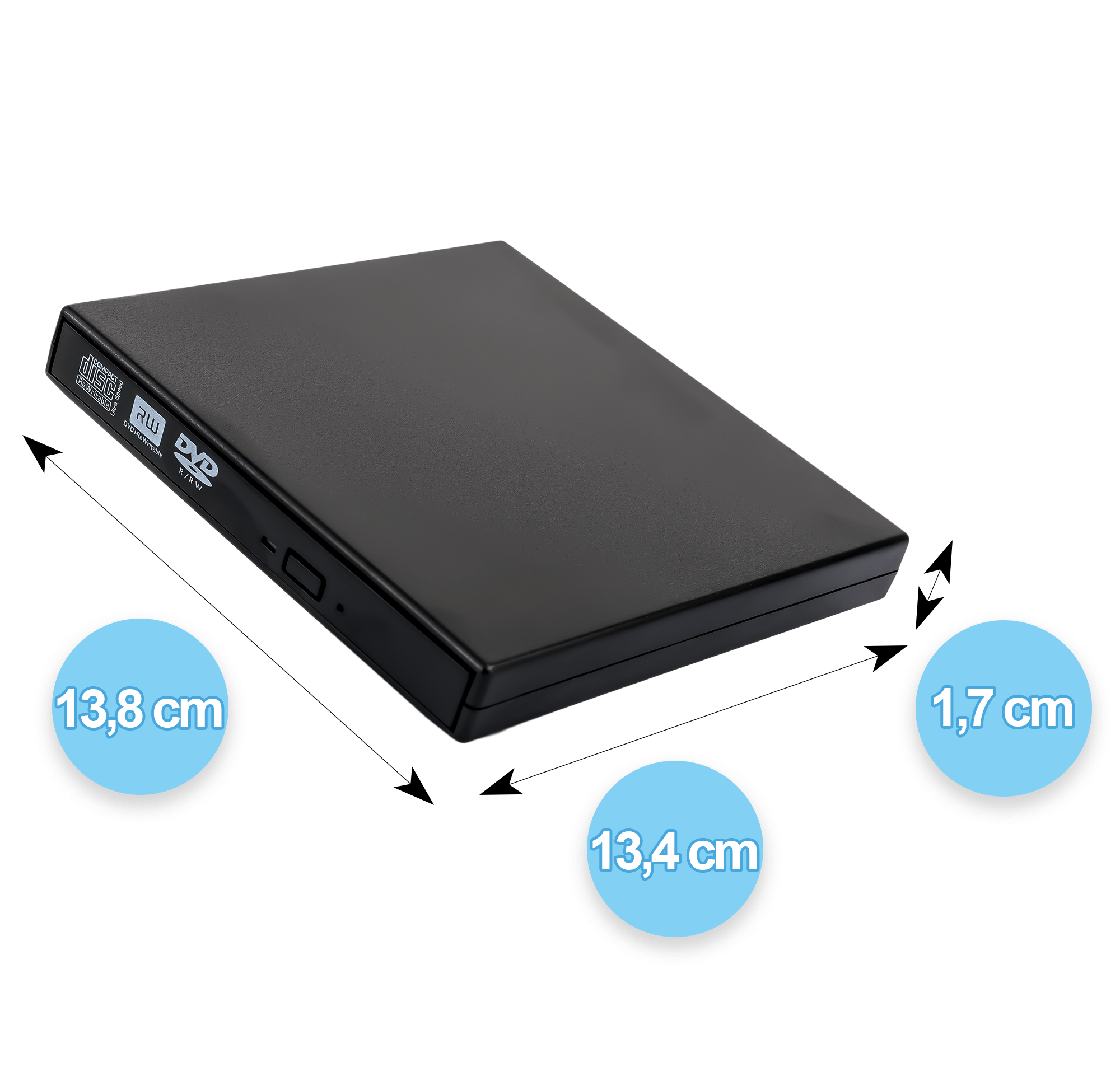 Reagle RCD3 slim zewnętrzny napęd CD DVD czarny