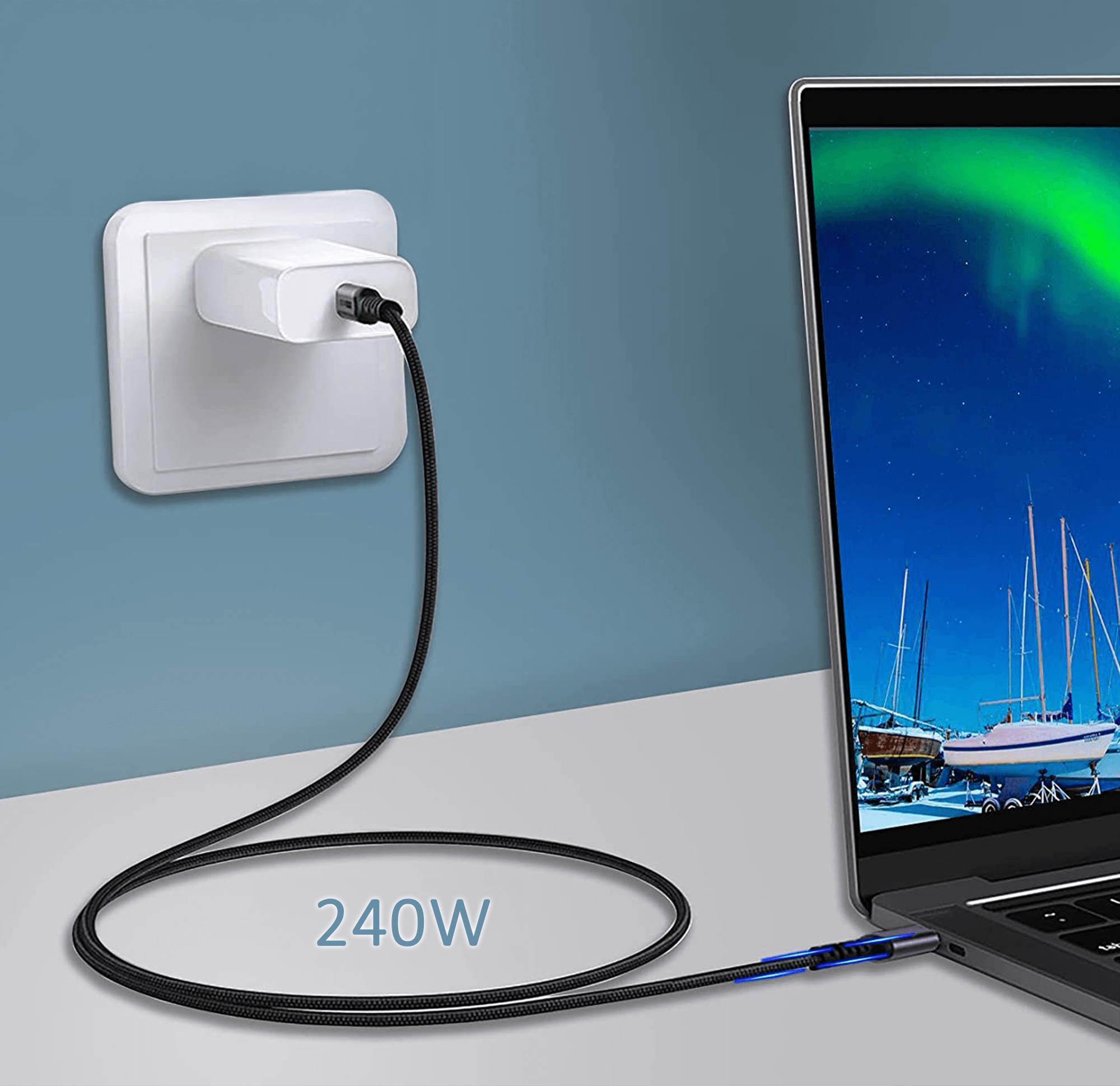 REAGLE USB C PD 240W 5A Kabel für iPhone 15 16, MacBook Pro Air QC 4.0 1M_1