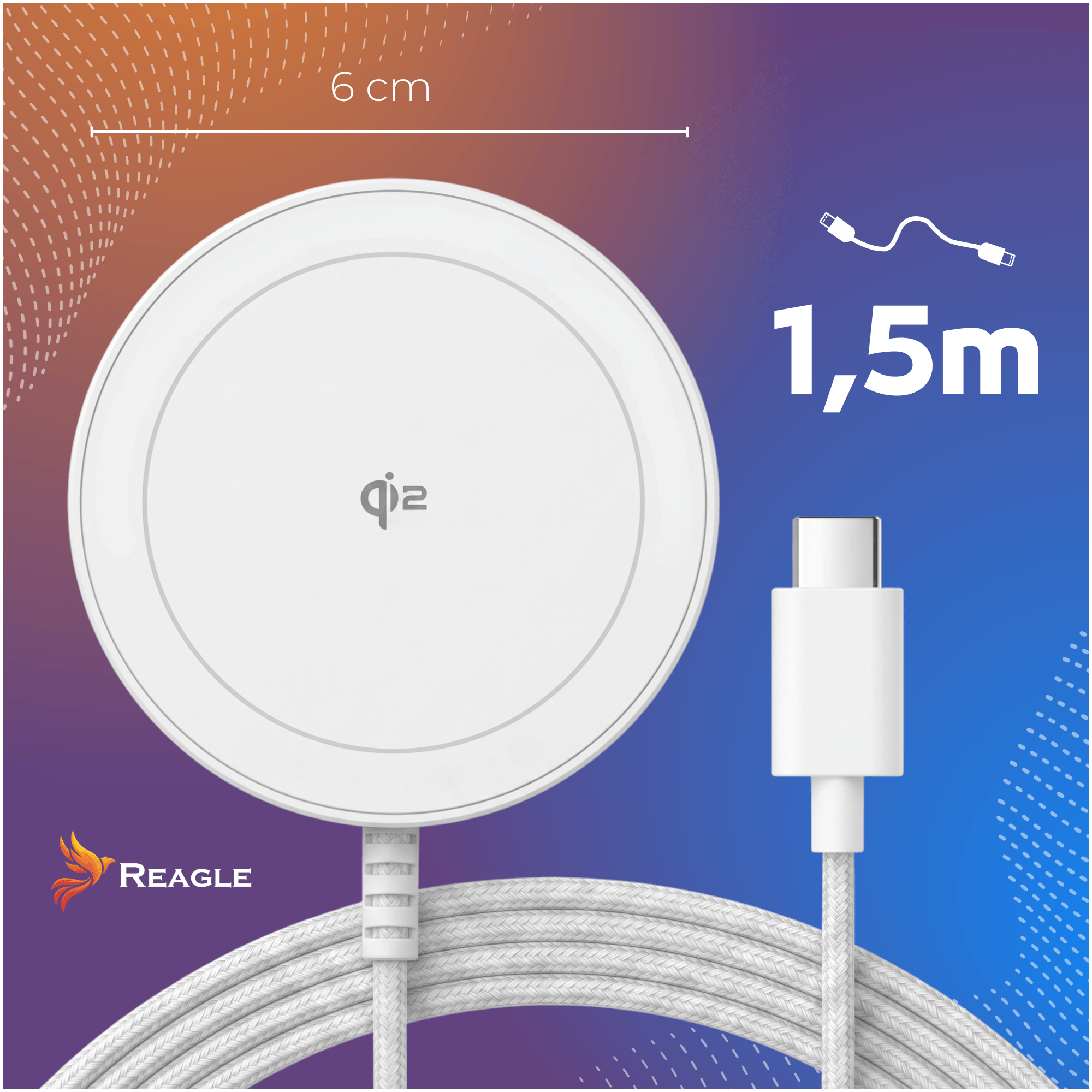 Ładowarka indukcyjna MagSafe / Qi 2.2 25 W USB-C do Apple i Samsung