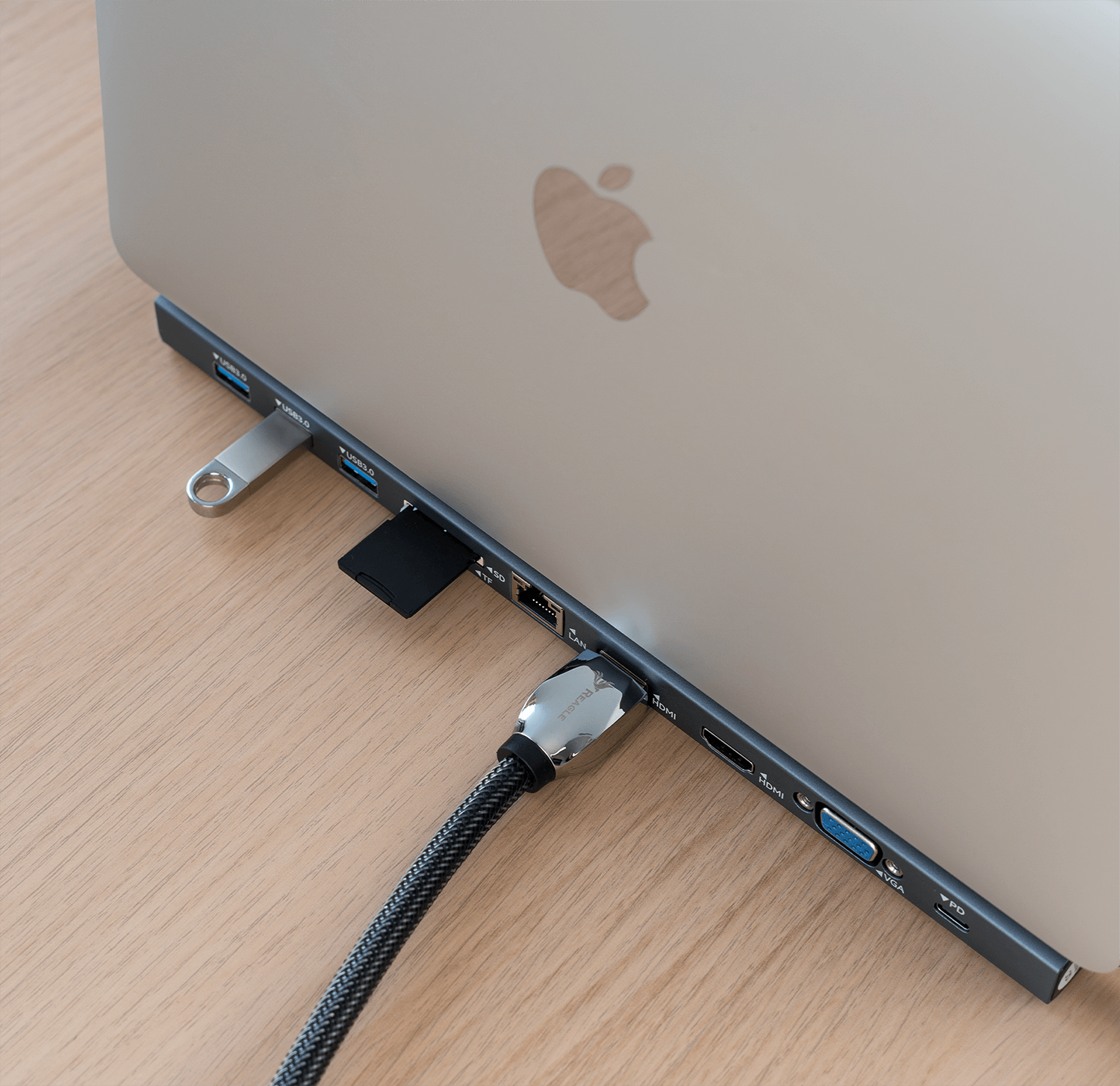 Reagle Docking Station USB-C HUB 11in1 2x HDMI 4K RJ45 M1_2