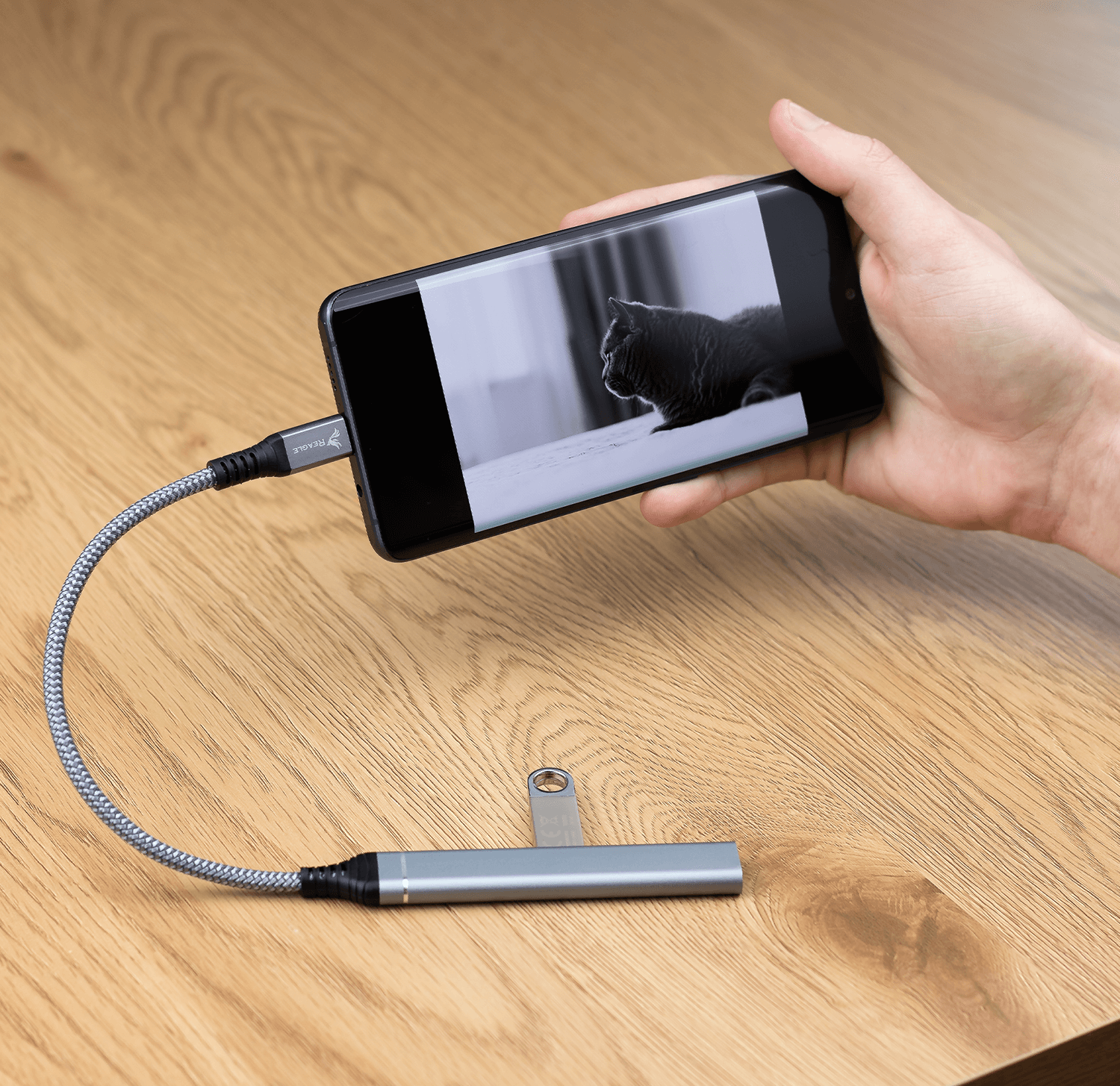 Reagle HUB Rozdzielacz Portów USB-C na 4x USB-A_3