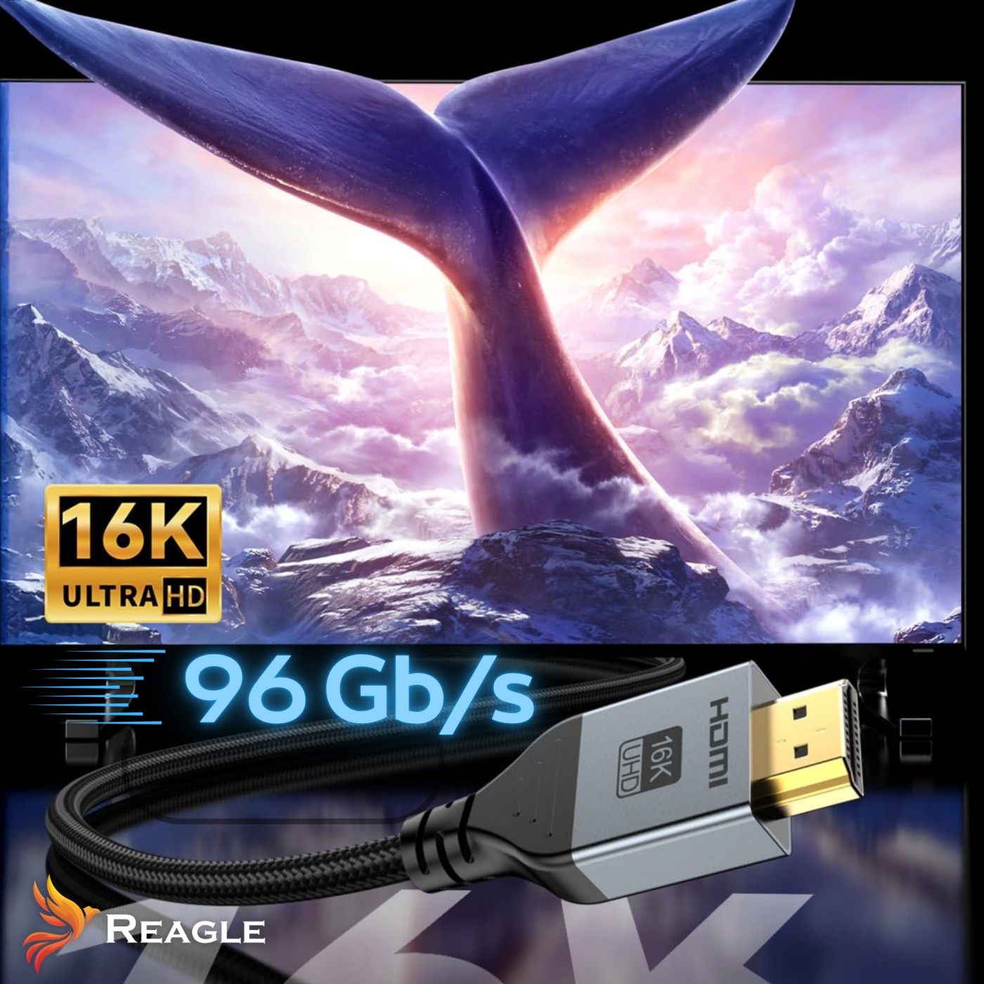 HDMI 2.2 Reagle 96Gbps 16K