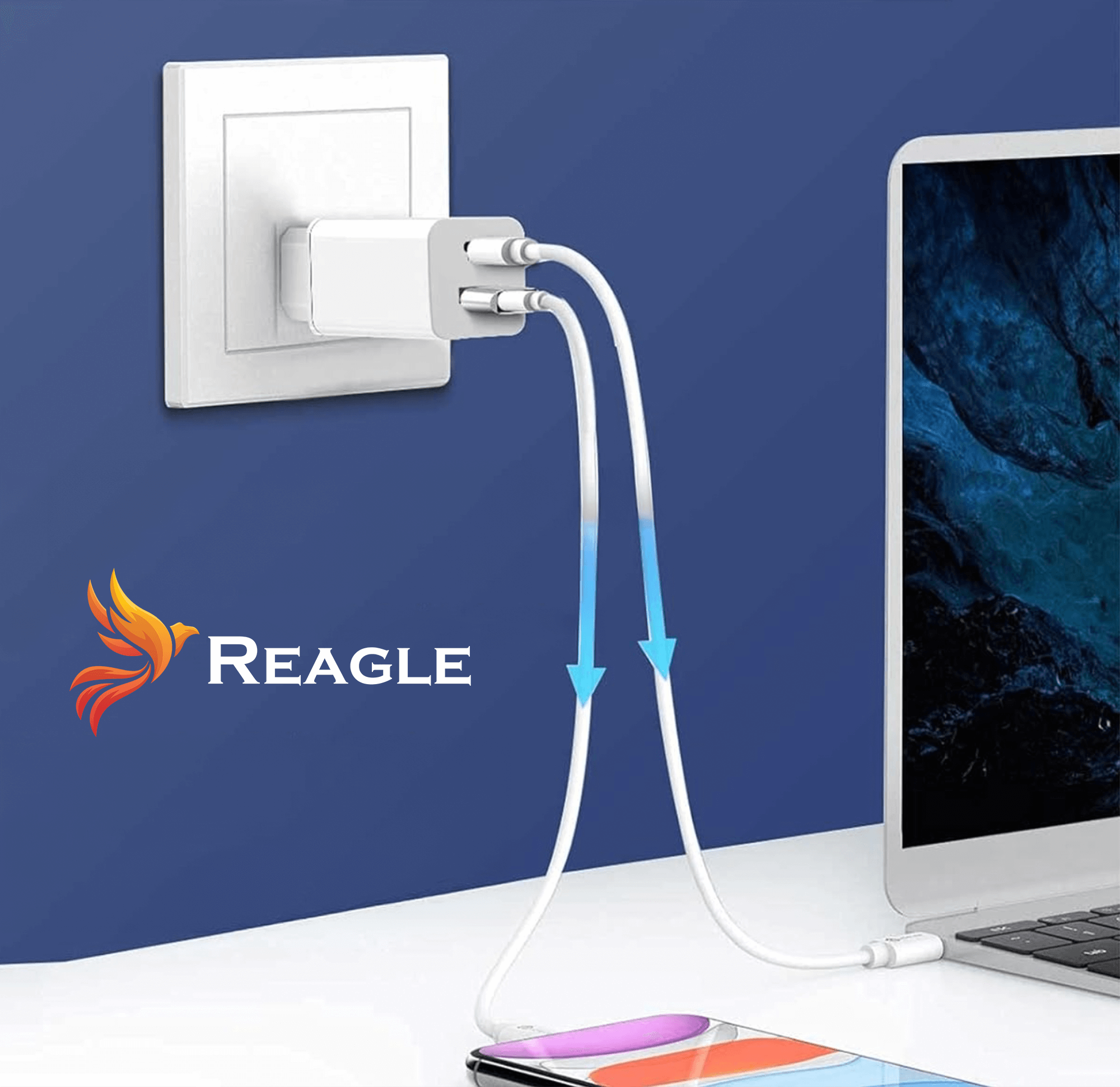 SCHNELLLADEGERÄT GaN 65W USB-C QC 3.0 NETZTEIL FÜR MACBOOK LAPTOP IPHONE 16_3