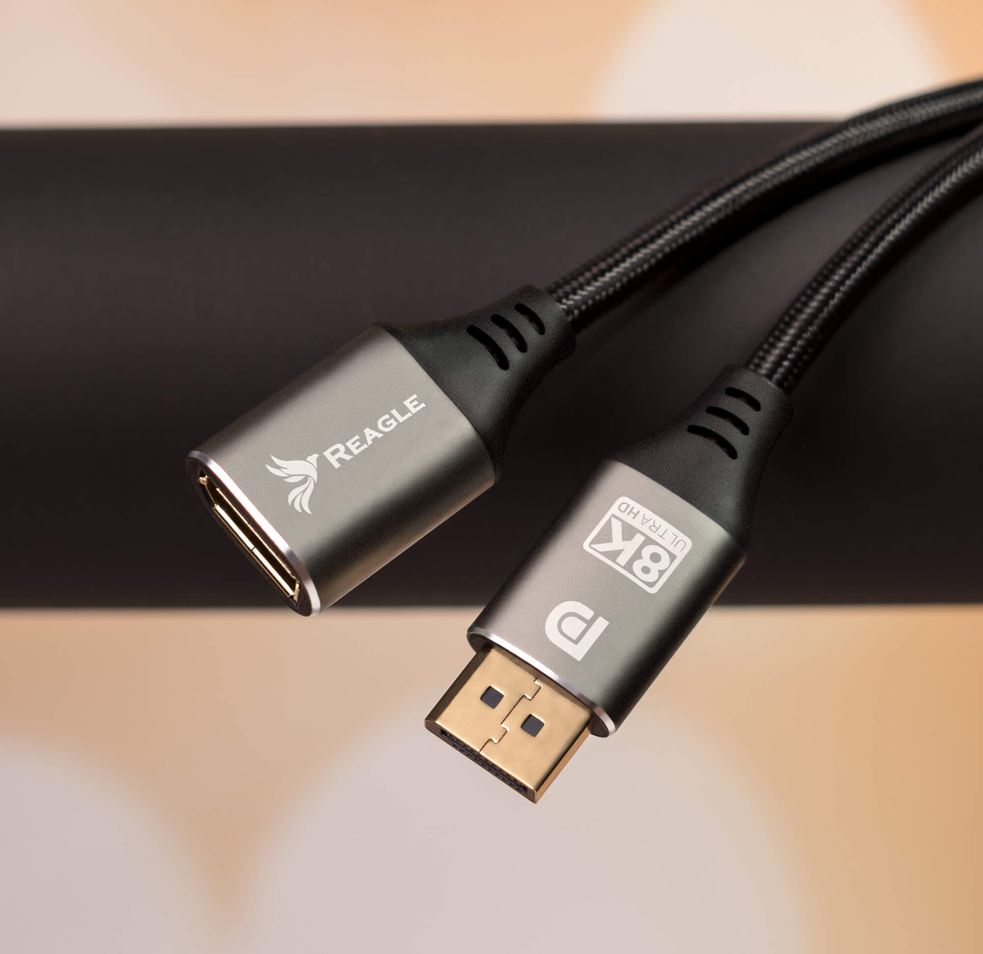 Reagle Przedłużacz DisplayPort 1.4 DP 8K 4K@144Hz 50 CM_3