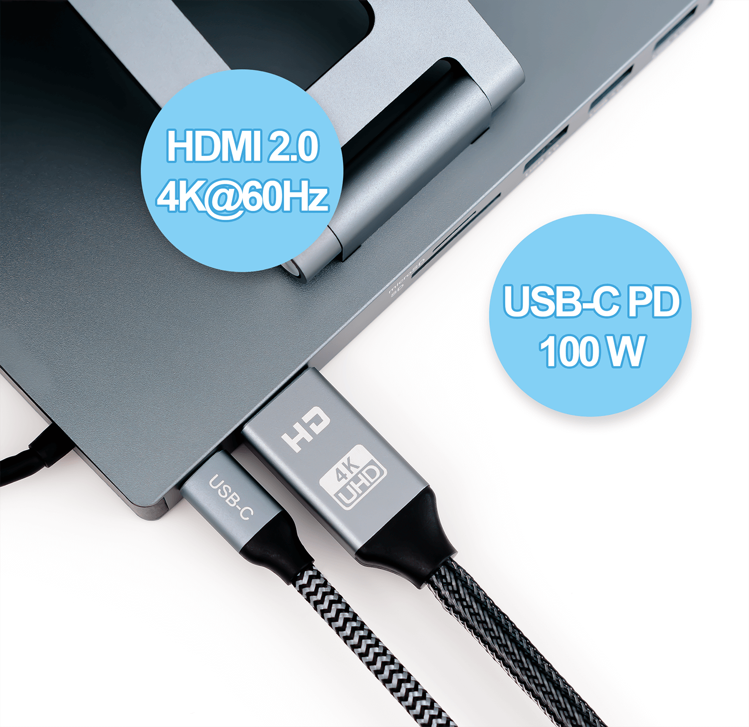 REAGLE ALUMINIUM IPAD TABLET STAND + HDMI 4K 60Hz PD USB-C HUB_1