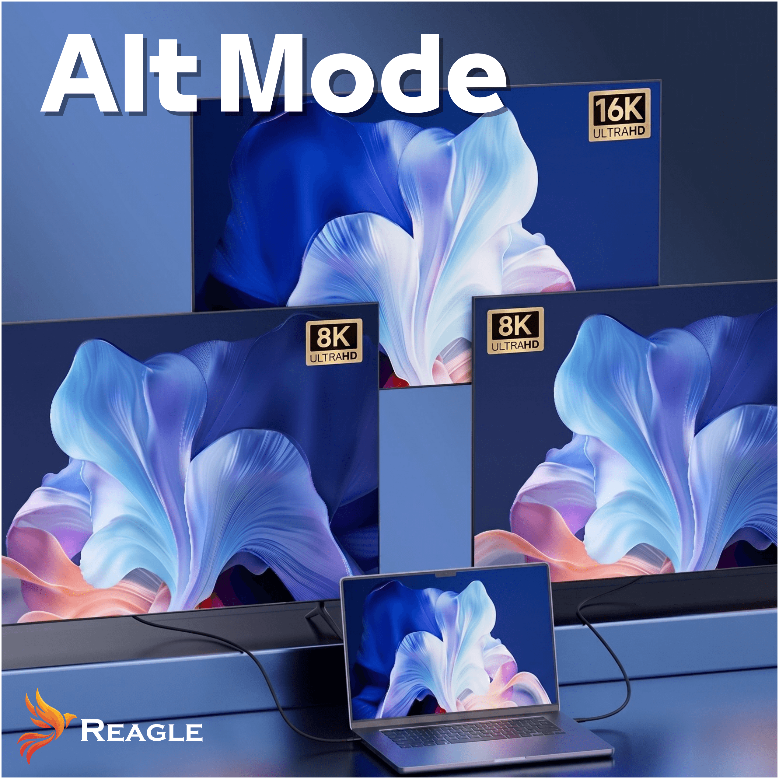 Reagle RUT50P2 kabel Thunderbolt 5 obsługa obrazu 16K 8K 4K 240Hz