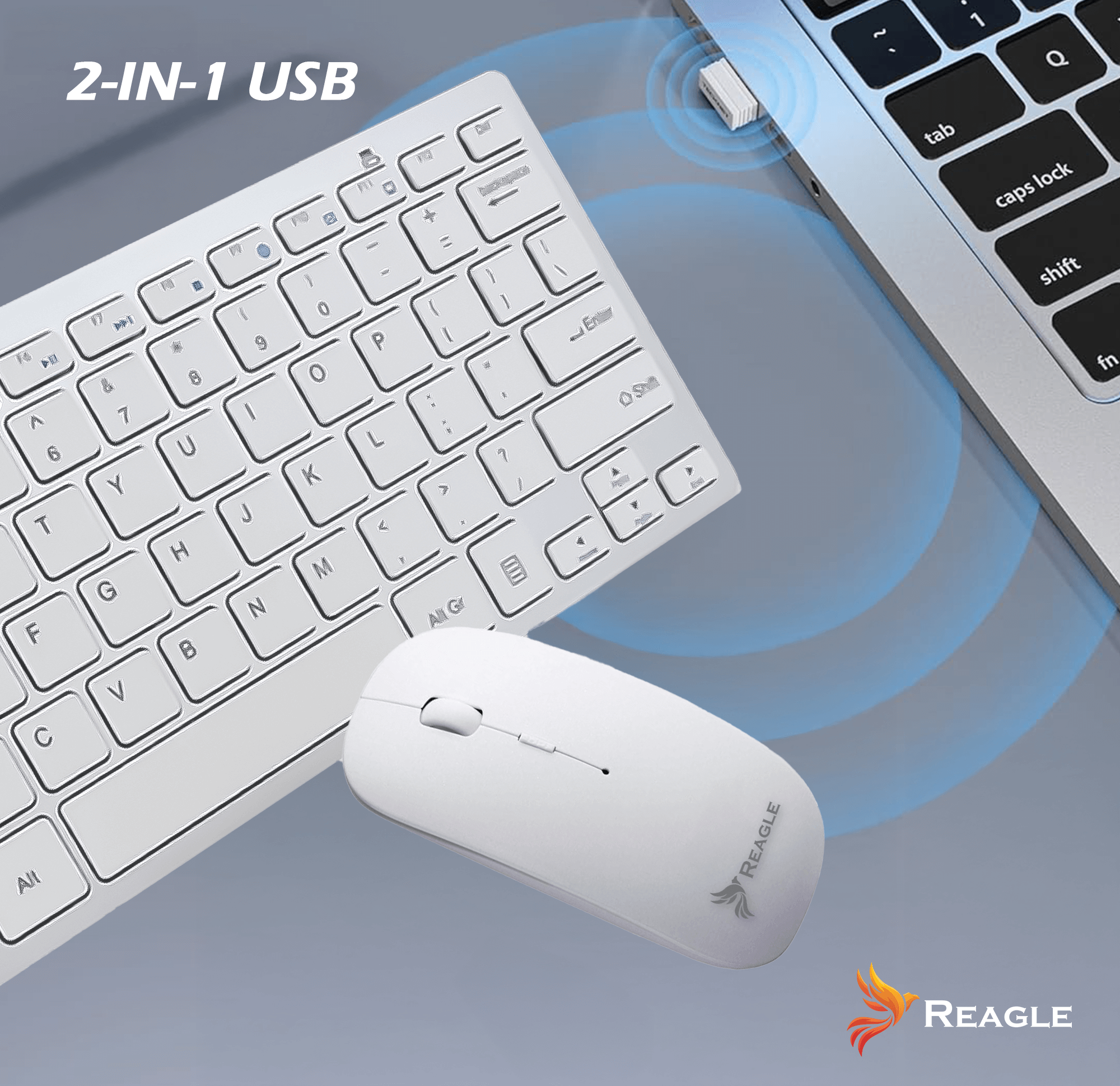 2,4 GHz drahtloses TASTATUR- UND MUSESET FÜR LAPTOP PC TV MACBOOK_1