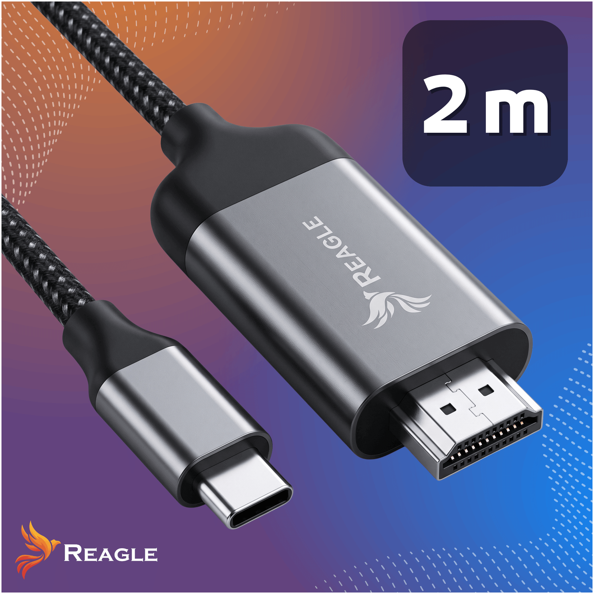 Reagle RUCH200P kabel USB-C HDMI wykonanie