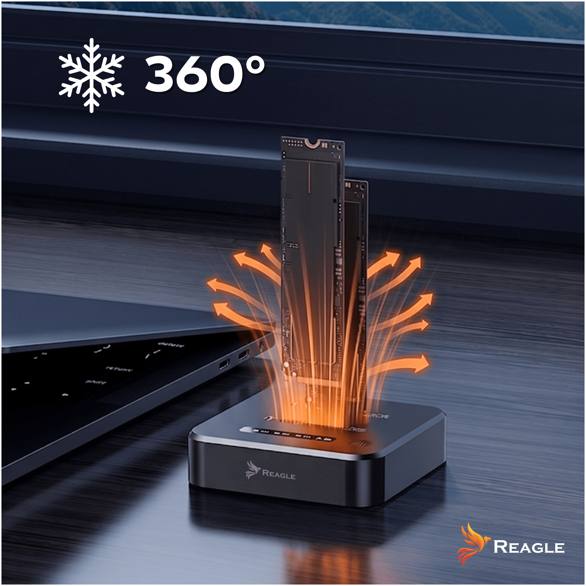 Adapter SSD M.2 NVMe PCIe USB-C 3.2 10Gbps
