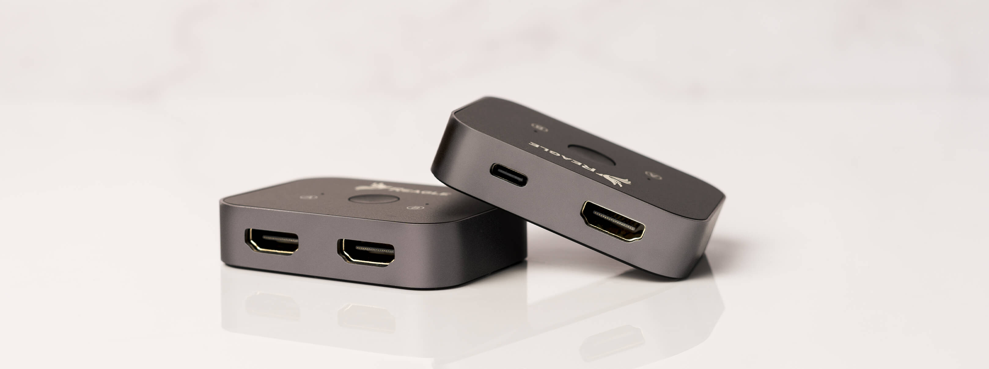 Reagle RSWI8 aluminiowa obudowa pozłacane porty HDMI czarno srebrny