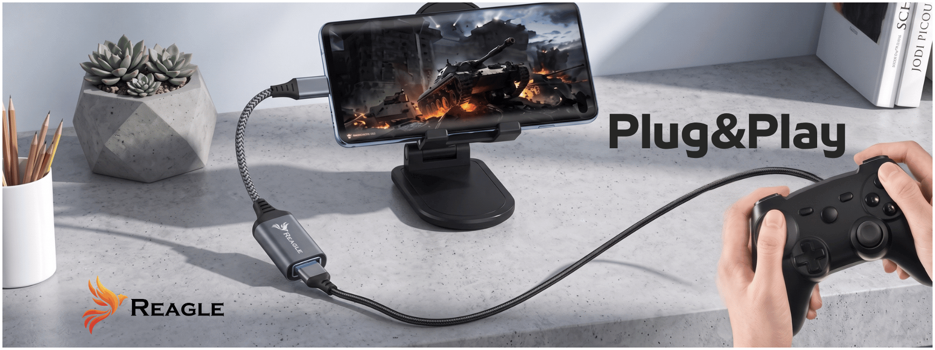 Reagle RPCA20P adapter do laptopa tabletu smartfona USB-C