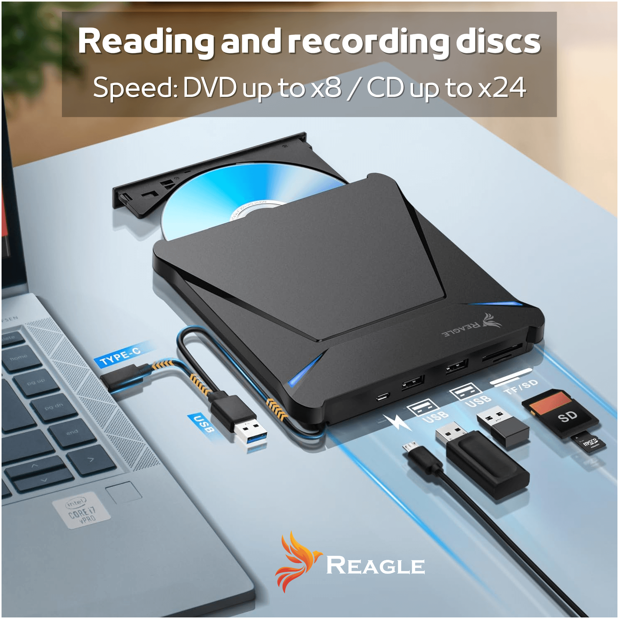 Zewnętrzny napęd DVD/CD USB 3.0 do laptopa i PC