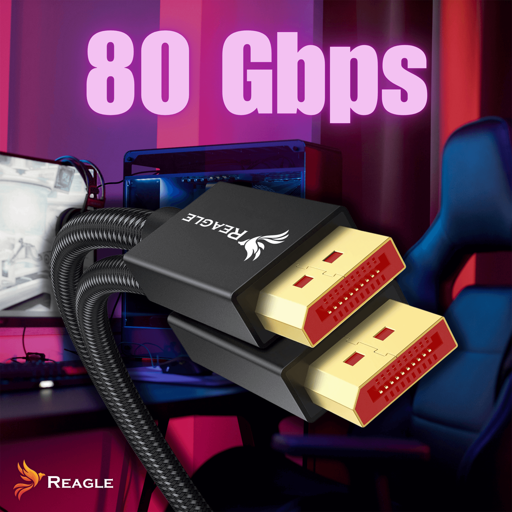 DISPLAYPORT 2.1 DP 8K 120Hz 4K 320Hz 240Hz FREESYNC GSYNC 80Gbps 2M Kabel_3