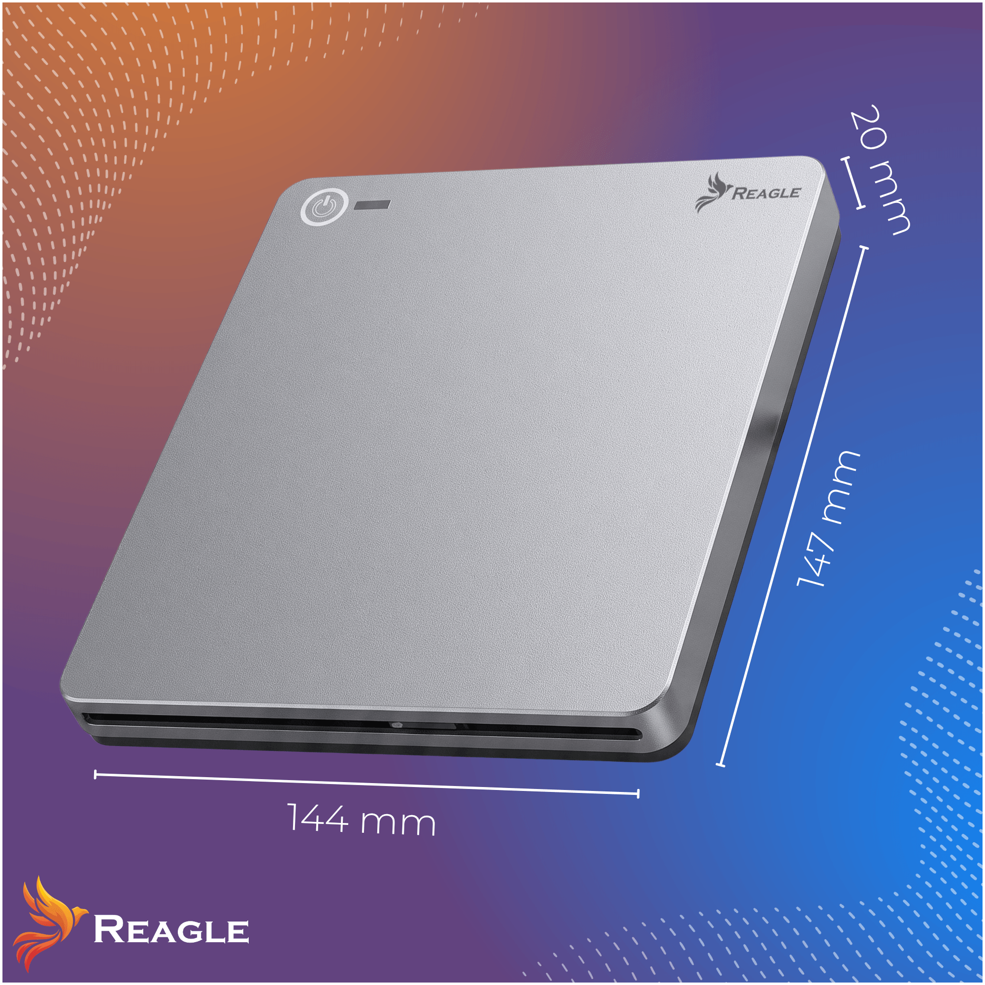 Reagle RCD6 srebrny napęd CD DVD — 06 / Smukła srebrna obudowa