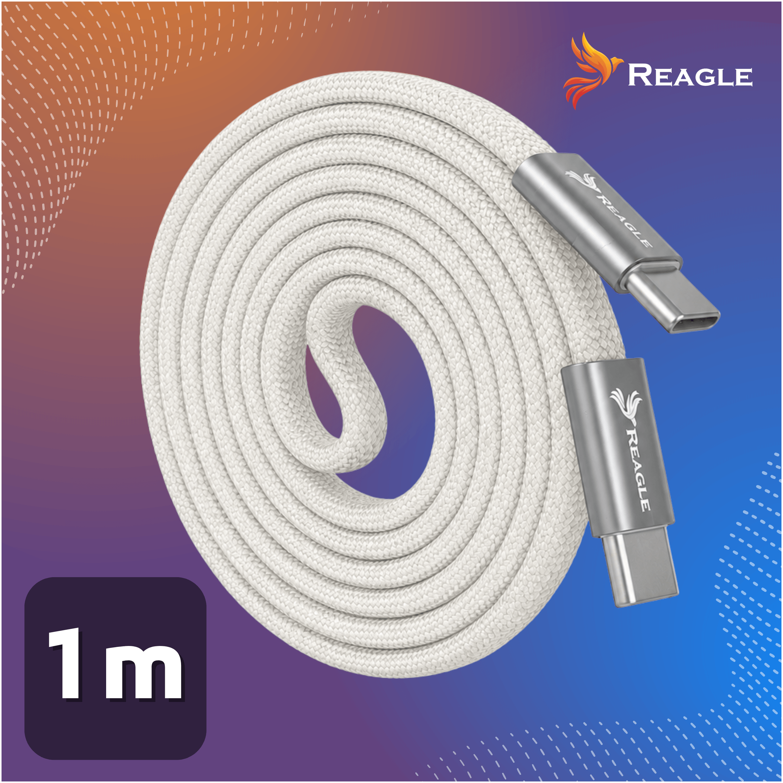 Kabel magnetyczny USB-C PD 100W zwijany 1m iPhone Samsung