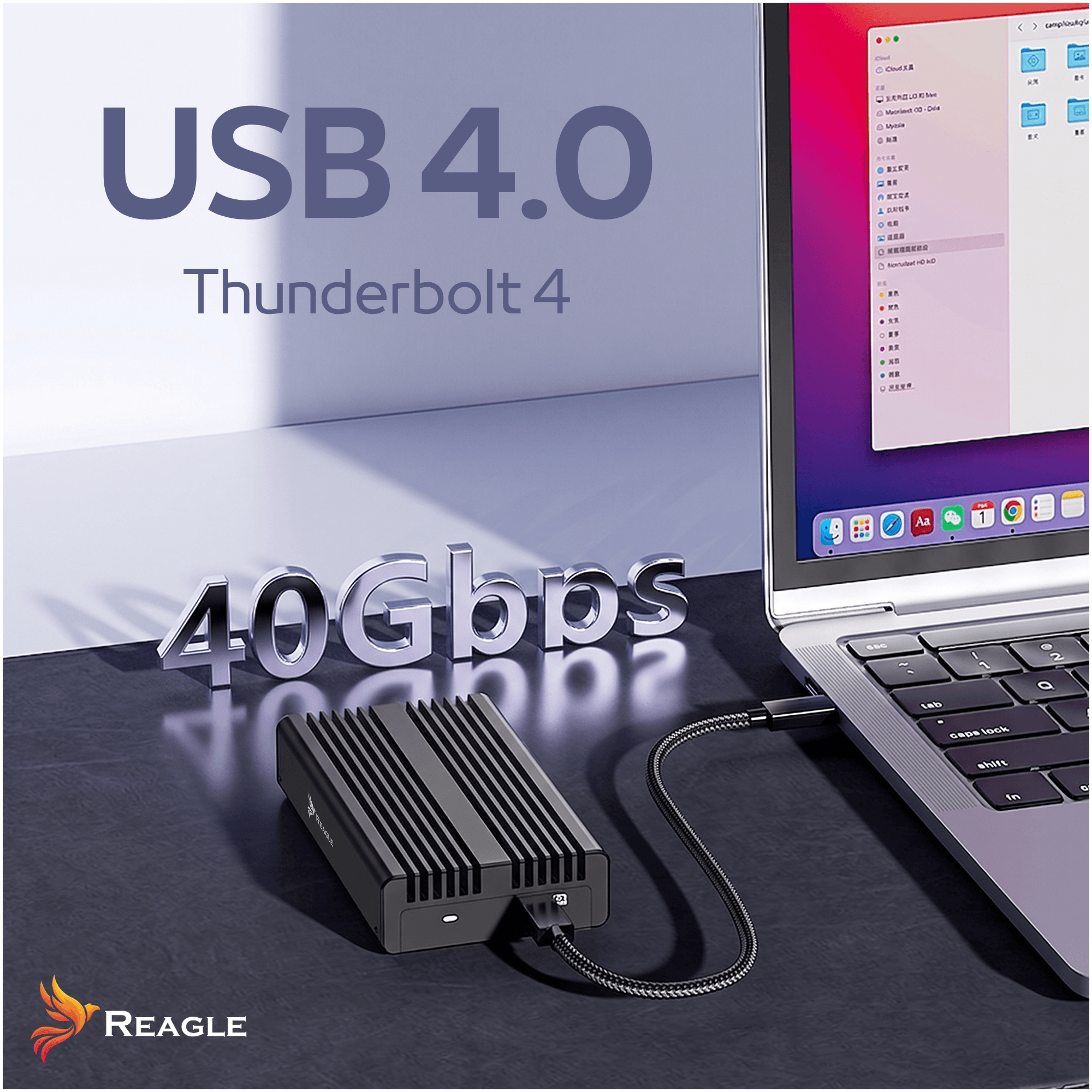 Obudowa SSD M.2 NVMe USB-C 4.0 40Gbps Thunderbolt 4
