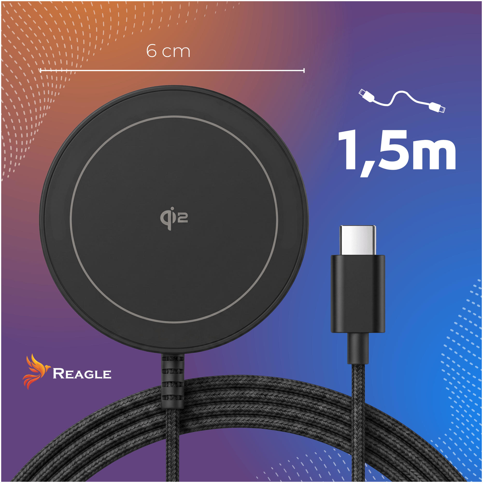 Ładowarka indukcyjna MagSafe / Qi 2.2 25 W USB-C do Apple i Samsung