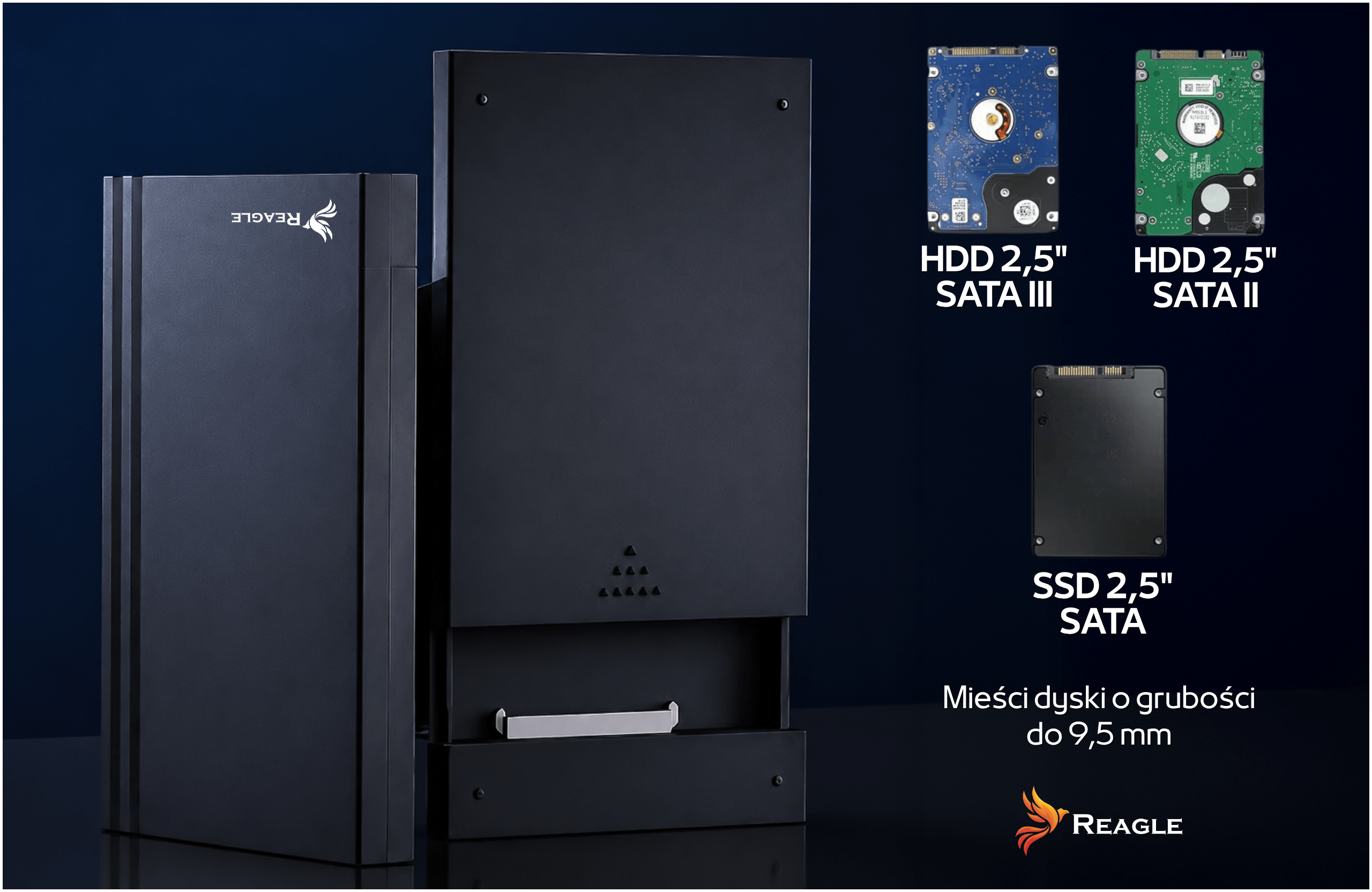 Reagle RE2SATA USB 3.2 Gen 1 5Gbps UASP TRIM szybki transfer