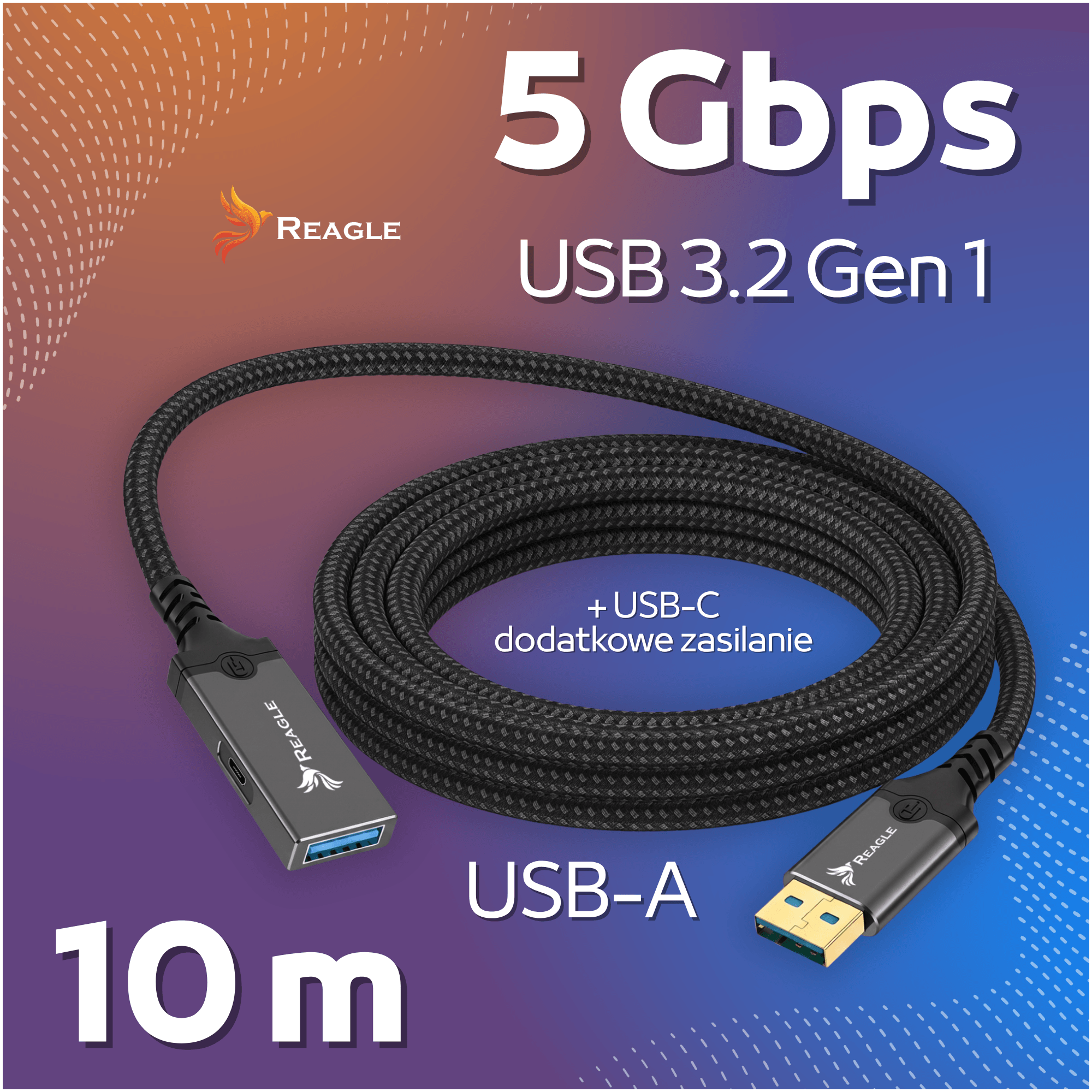 Aktywny przedłużacz USB Reagle 10m USB 3.0 5Gbps