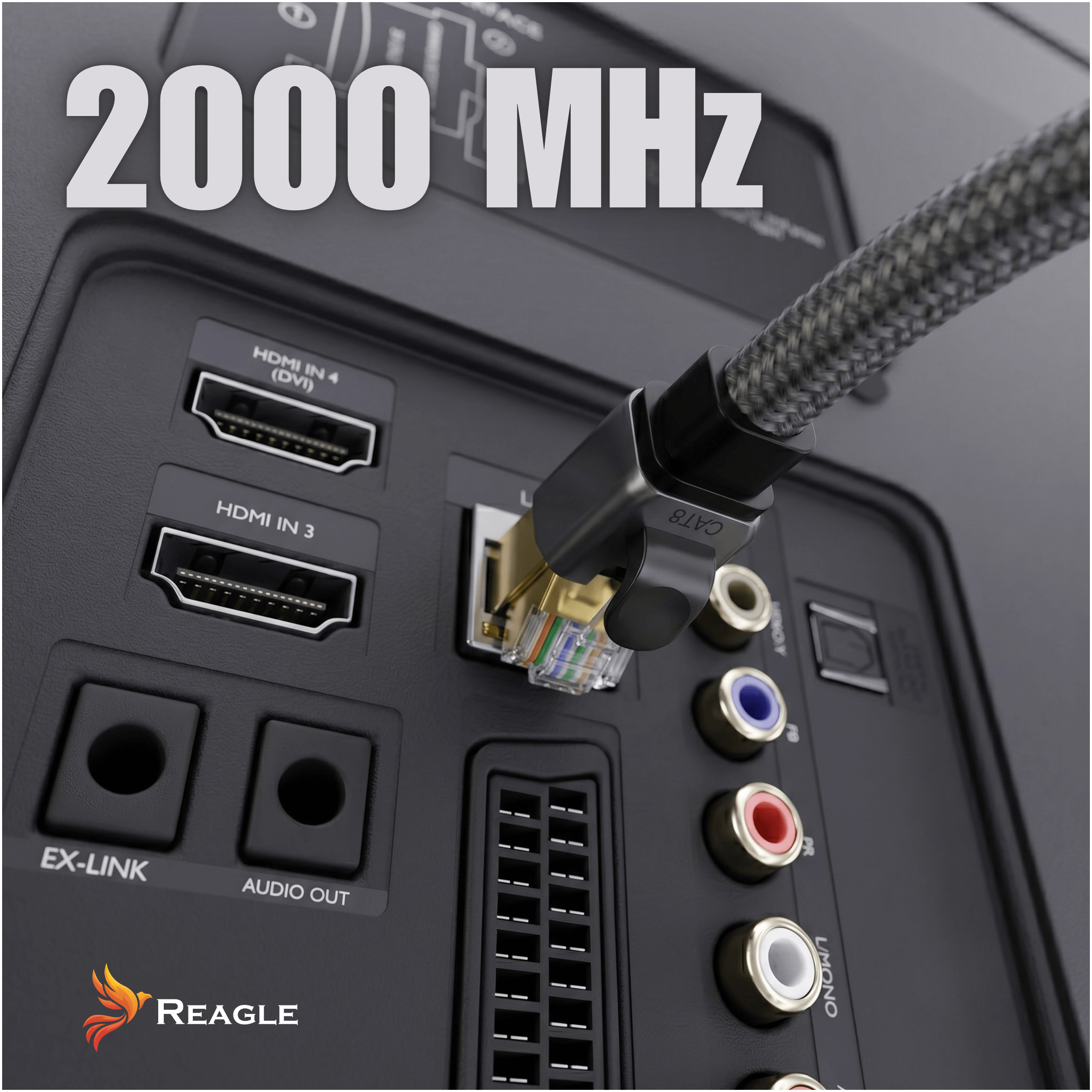 Reagle RE100P pasmo 2000MHz kabel Ethernet Cat 8