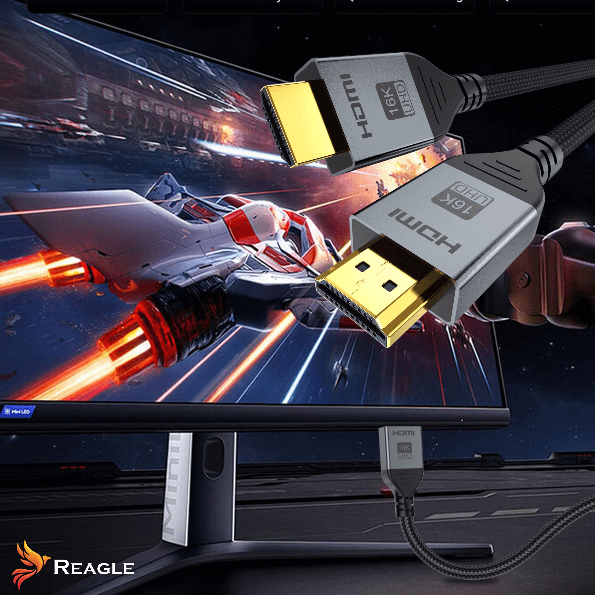 Reagle HDMI 2.2 1m 96Gbps 16K 4K 480Hz