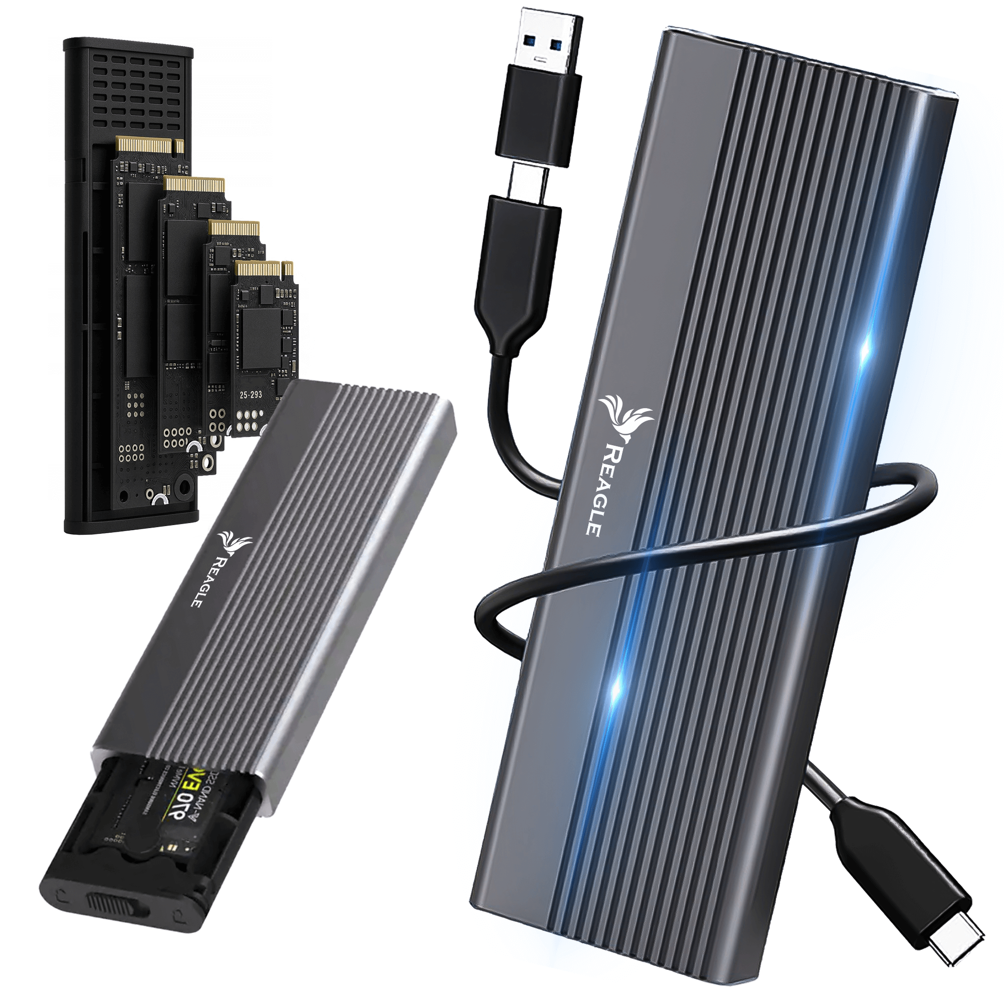 Reagle RE2M2 obudowa na dysk SSD M.2 NVMe USB-C 3.2 Gen 2 10Gbps