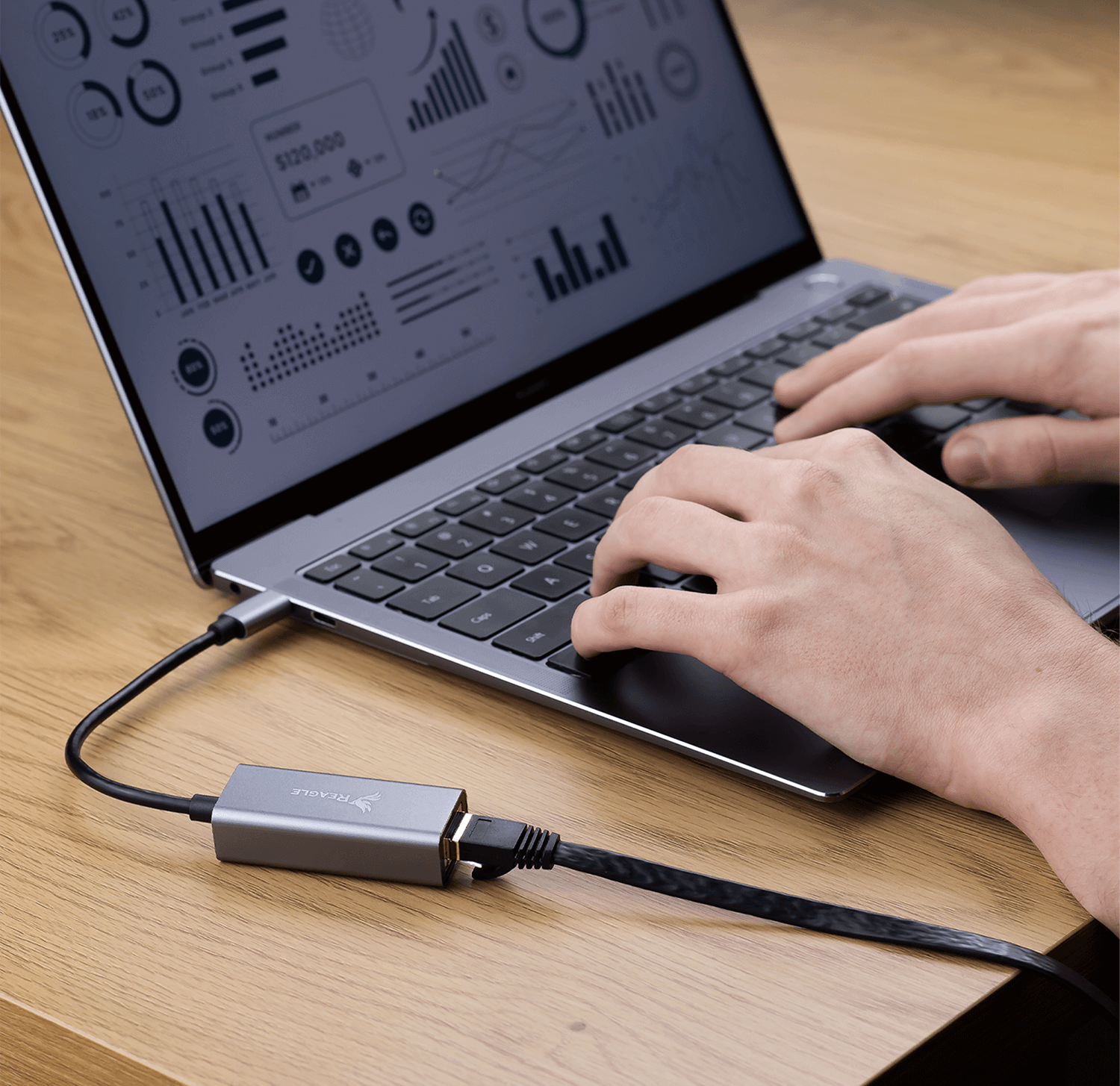 Reagle USB-C 3.1 GIGABIT LAN 1000Mb RJ45 Netzwerk Adapter_1