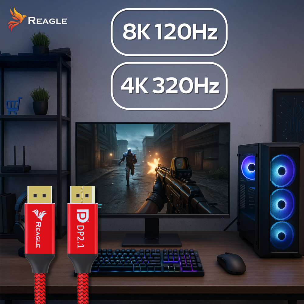 Reagle RDP100M2 16K 60Hz 8K 120Hz 4K 320Hz DisplayPort