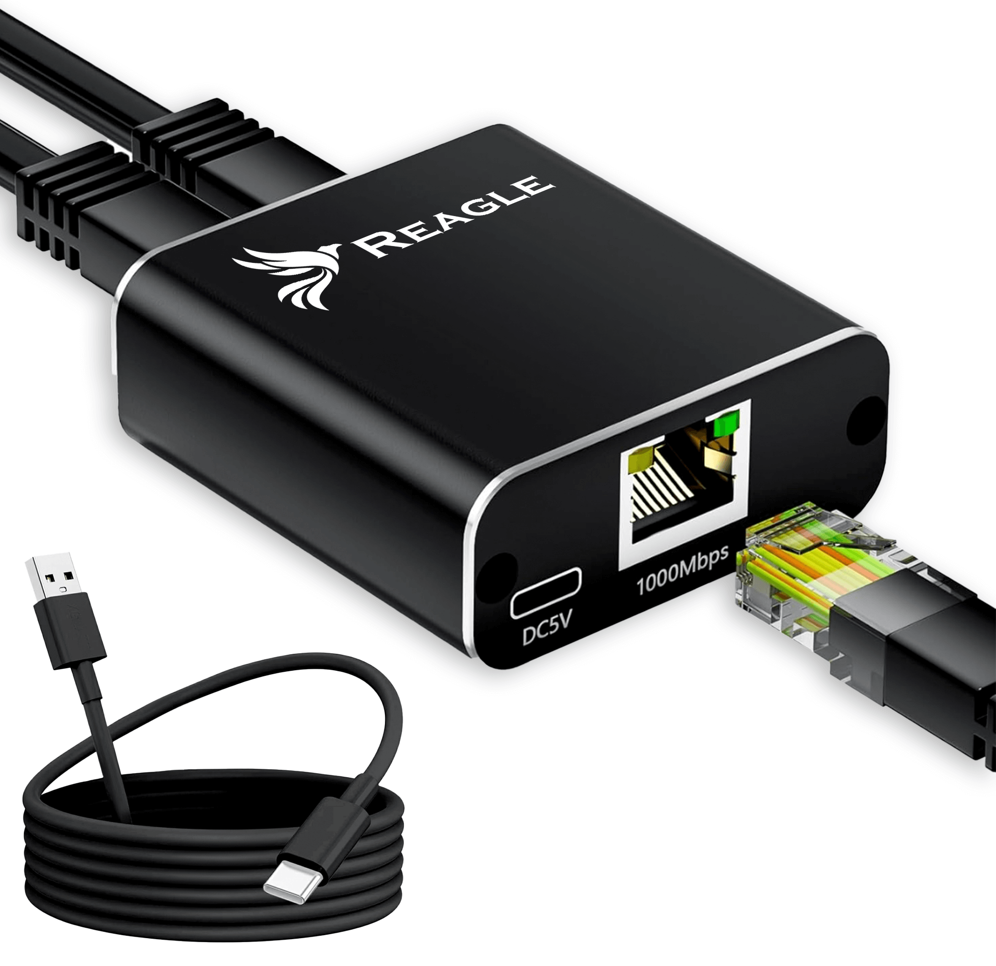 Reagle RSPLI3 adapter rozdzielacz LAN RJ45 na 2x RJ45 1000 Mb/s