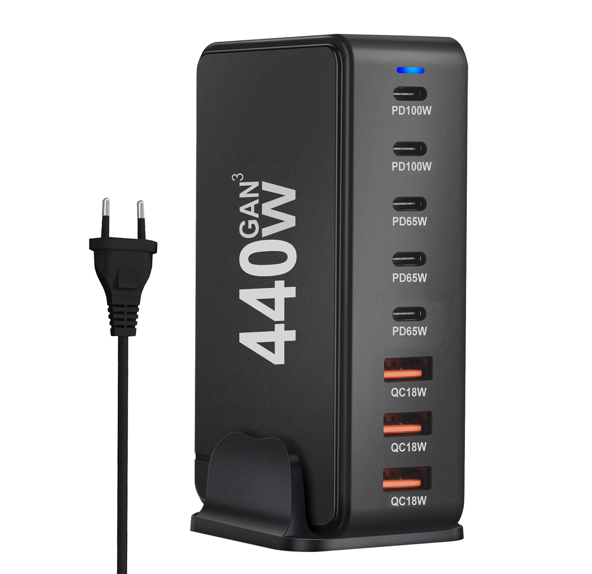 Ładowarka Reagle GaN III 440W 8 portów USB-C USB-A