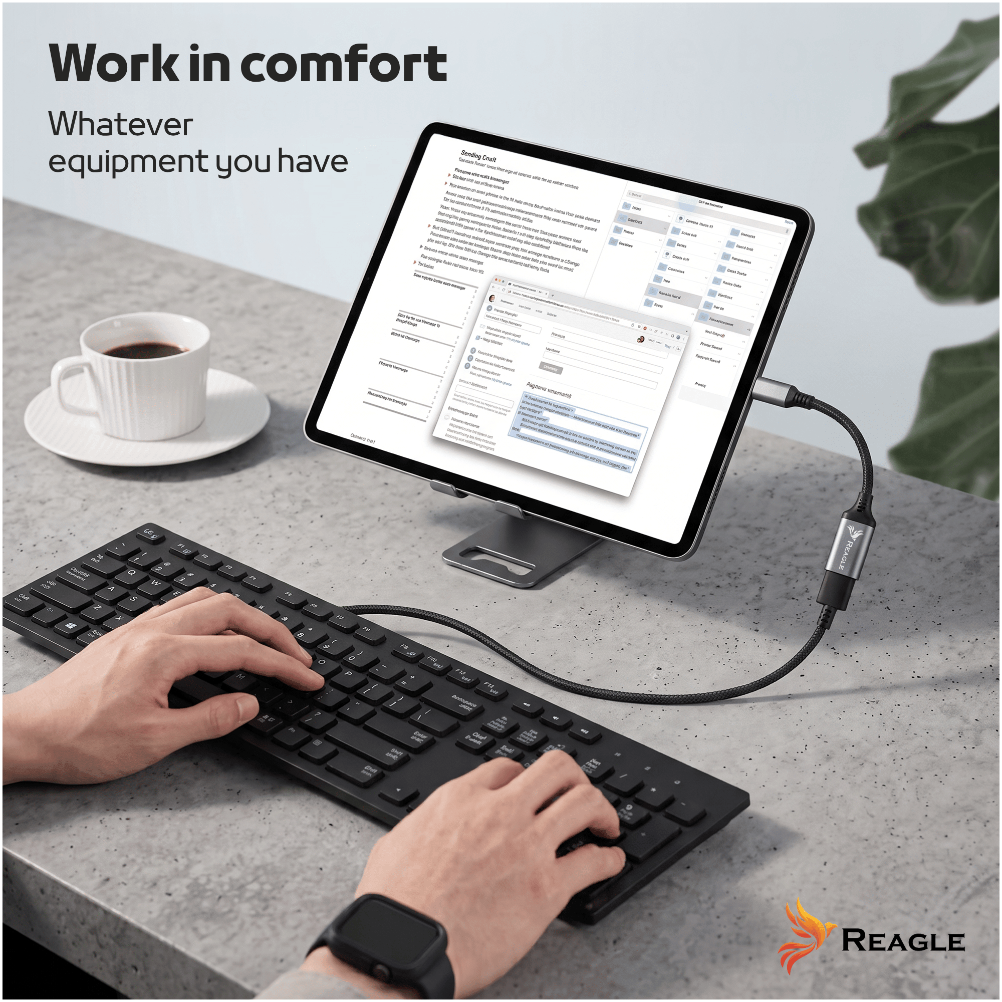 Reagle RPCA20P adapter do laptopa tabletu smartfona USB-C