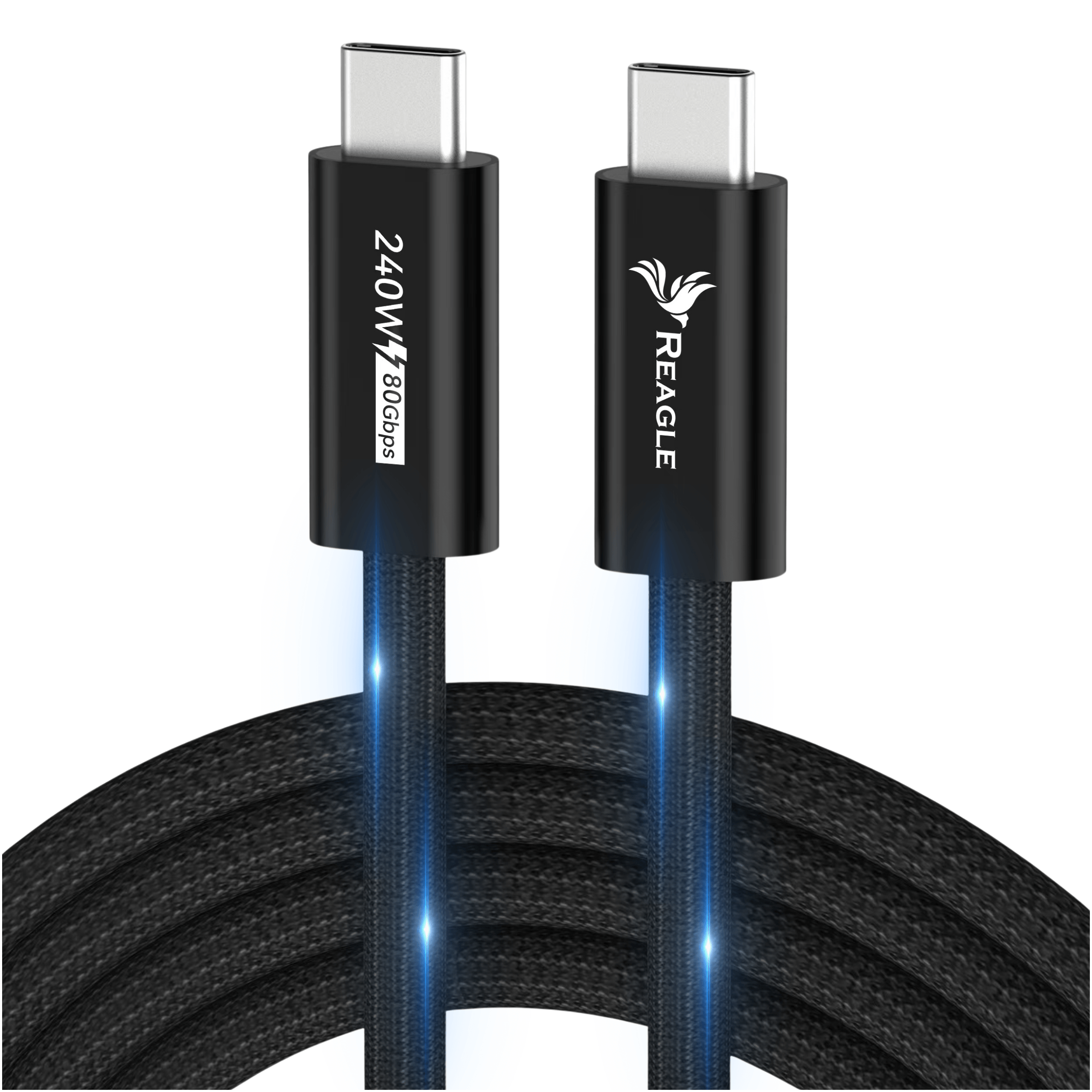 Reagle RUT50P2 kabel Thunderbolt 5 USB-C 0,5m 80Gb/s PD 240W 16K USB4