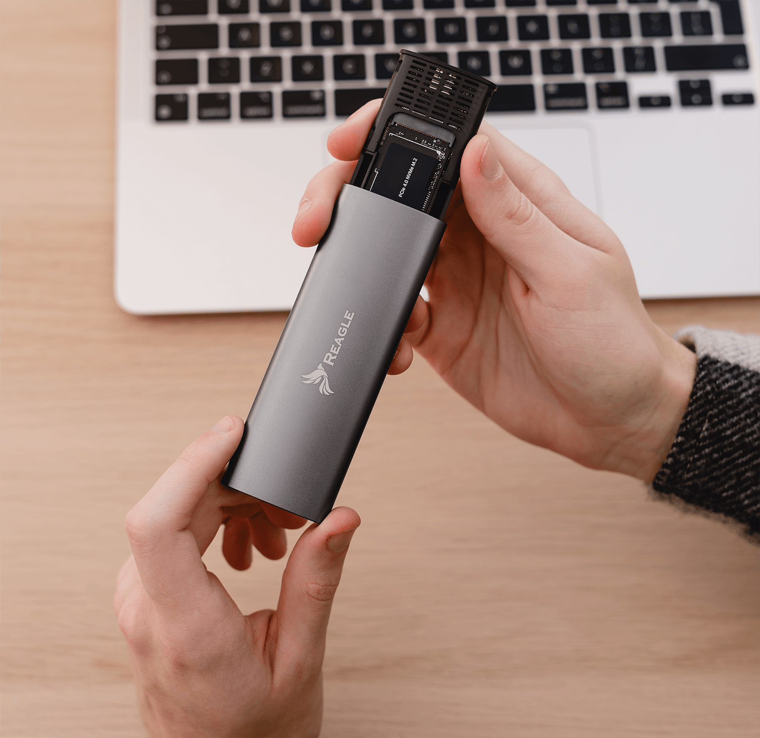 REAGLE Obudowa na dysk SSD NVME SATA PCIe M.2 USB-C 3.1 M2 Adapter Kieszeń_2