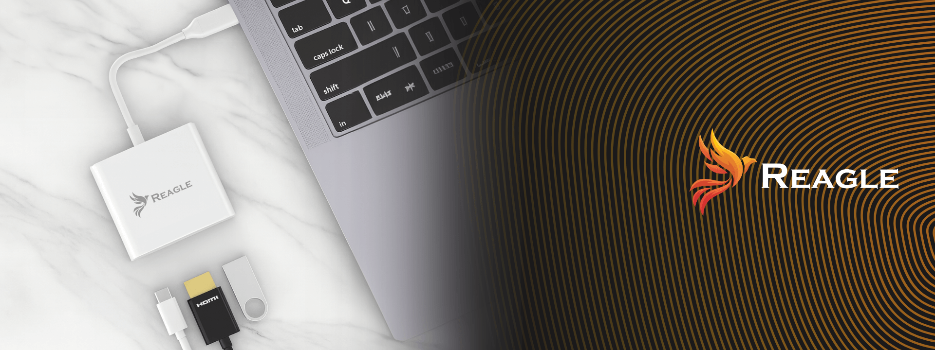 ADAPTER PRZEJŚCIÓWKA USB C MHL HDMI 4K 60Hz DO MACBOOK THUNDERBOLT AV PD 100W REAGLE_1