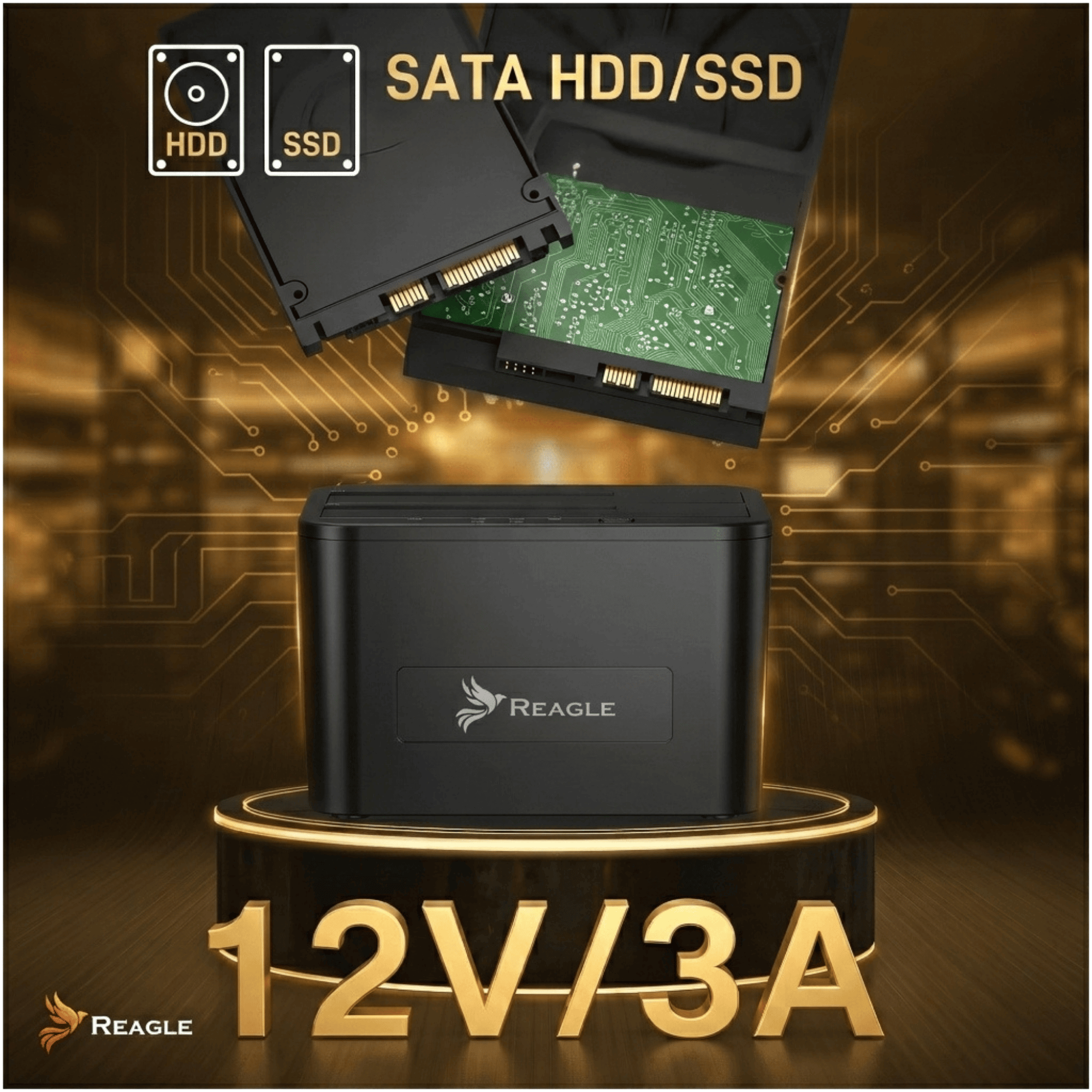 Reagle stacja klonująca dyski HDD SSD SATA USB 3.2