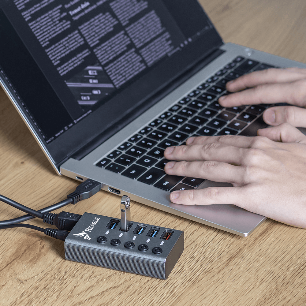 Reagle USB 3.1 PRO Aktiver 4-Port USB-A Adapter 36W_1