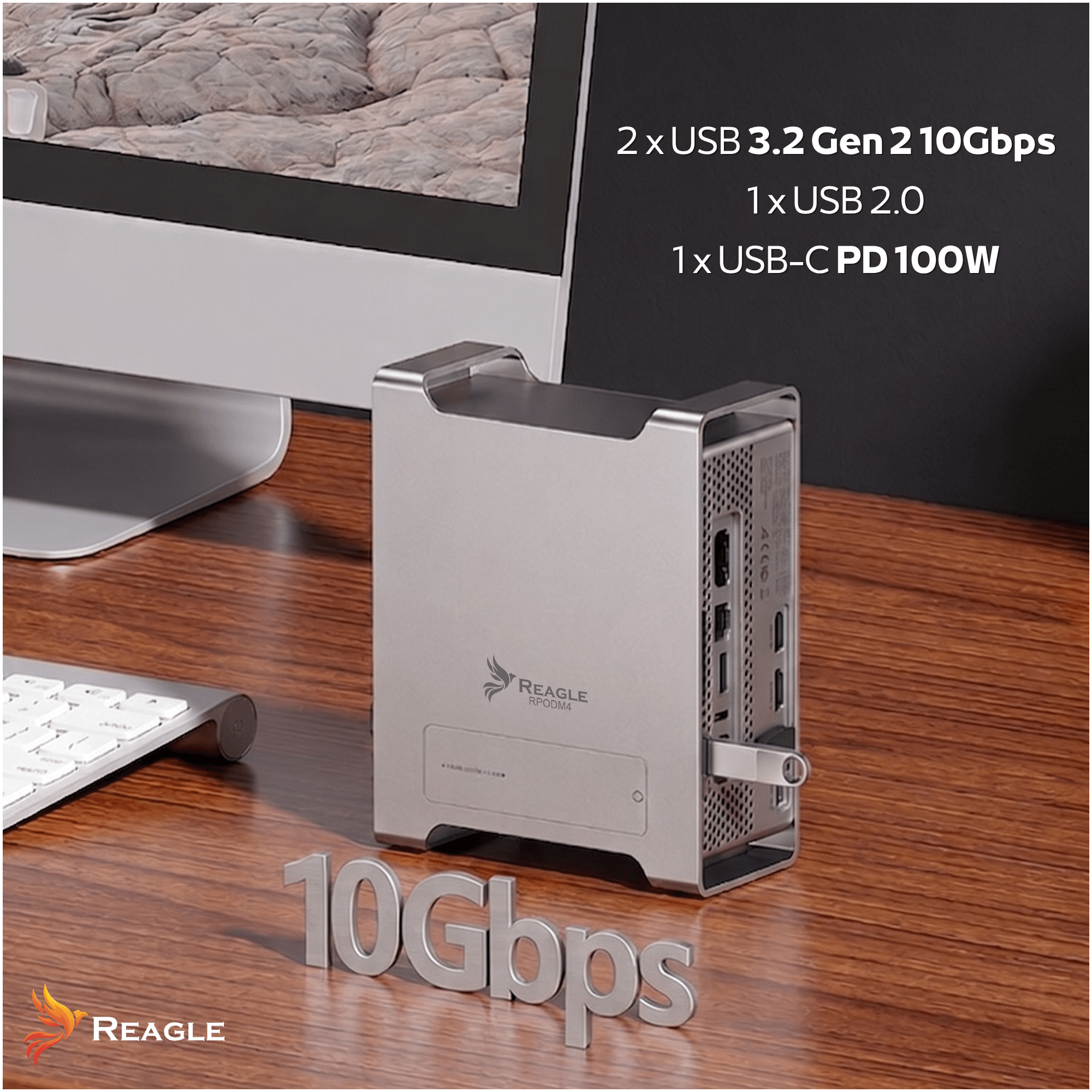 Reagle Mac Mini M4 M5 M6 dock SSD NVMe HDMI 4K