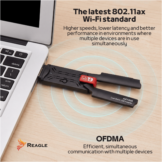 Reagle RYWU5 karta Wi-Fi 6 USB AX1800