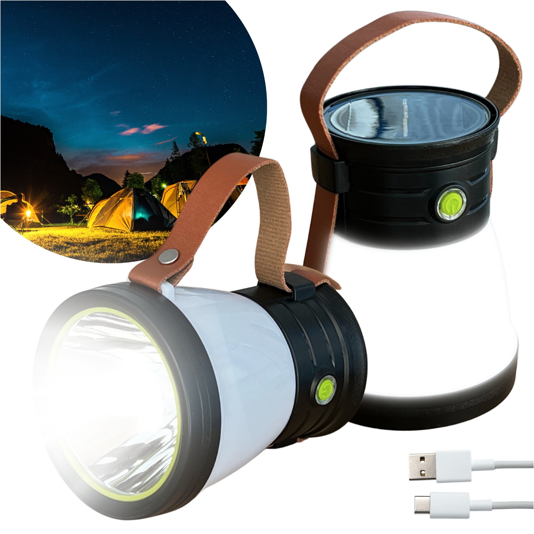 Lampa Solara 3in1 Camping, Lanterna LED Turistica si Powerbank, 5