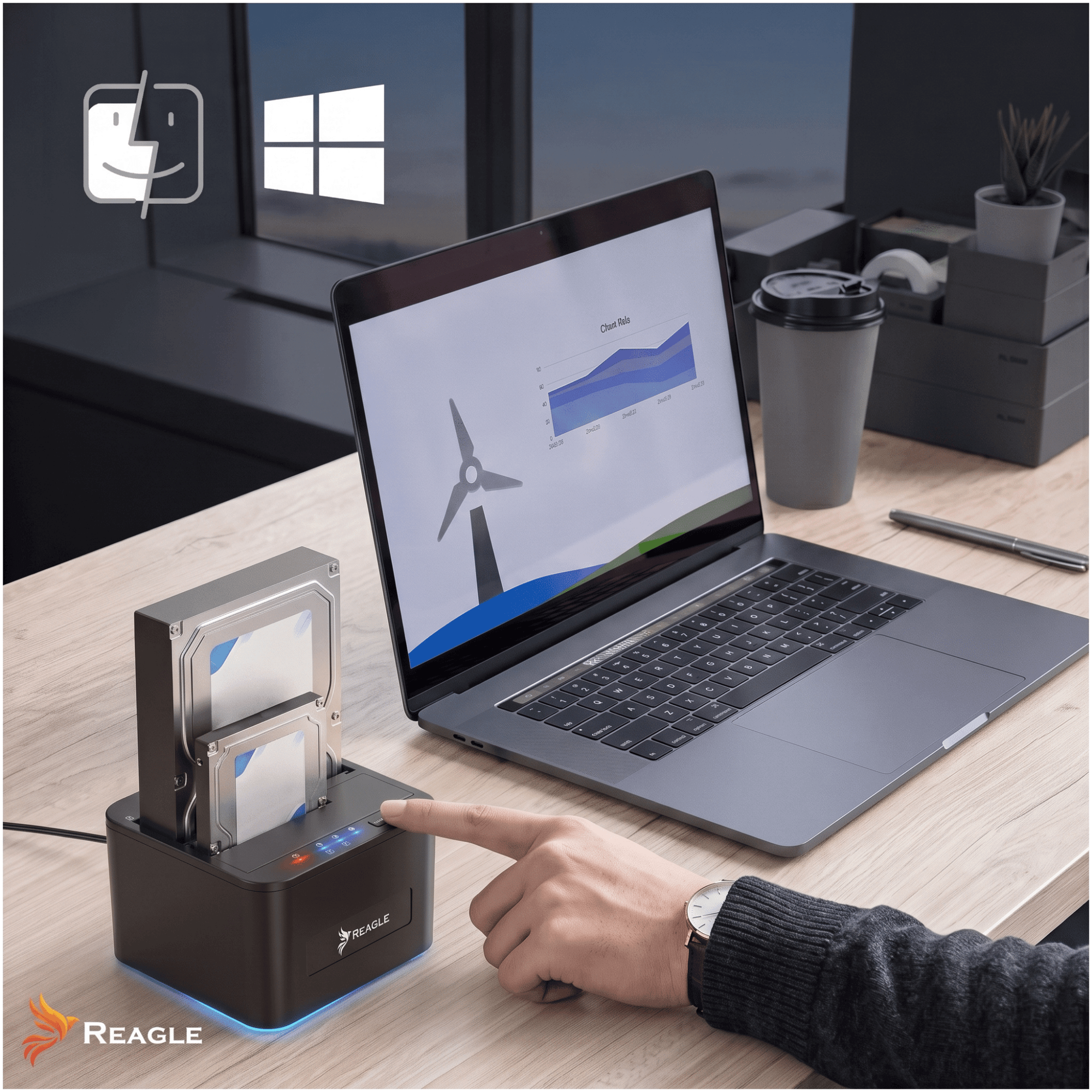 Reagle stacja dokująca dyski SATA HDD SSD