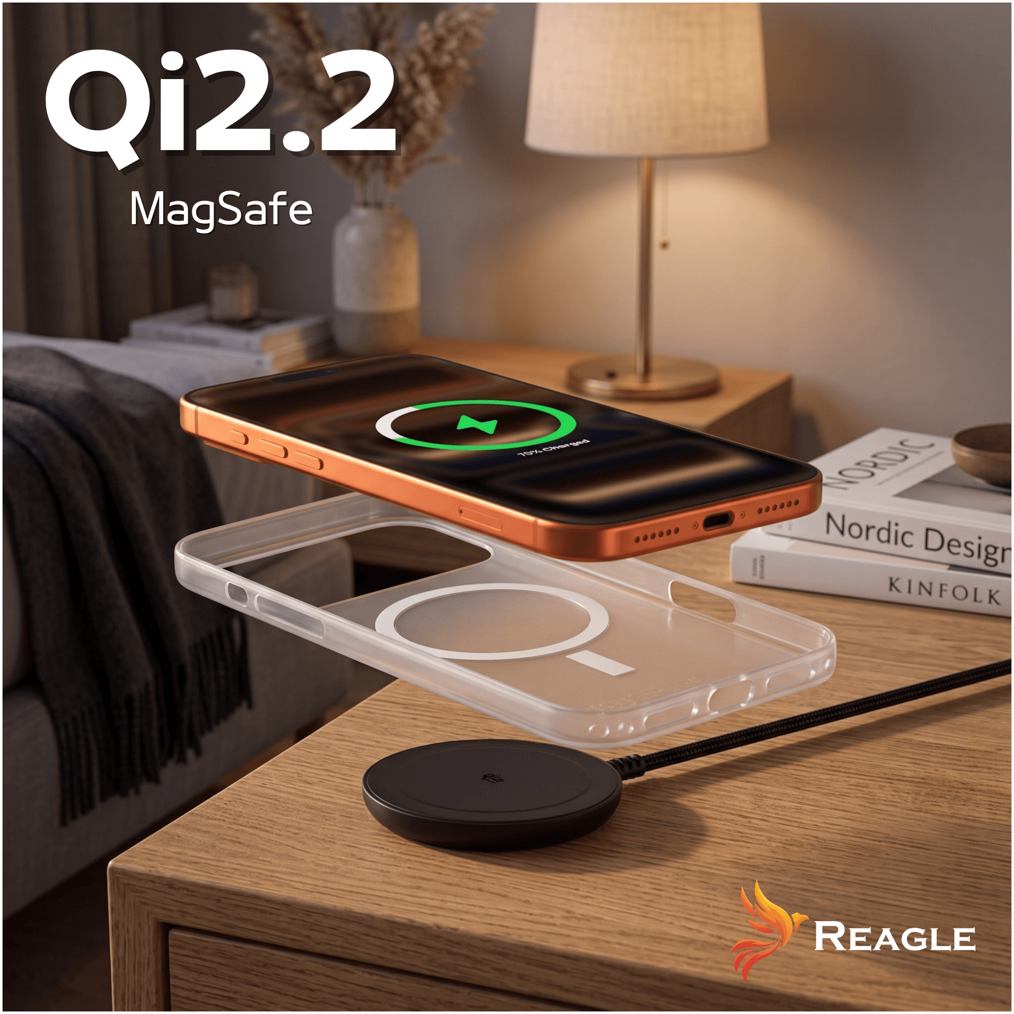Ładowarka indukcyjna MagSafe / Qi 2.2 25 W USB-C do Apple i Samsung