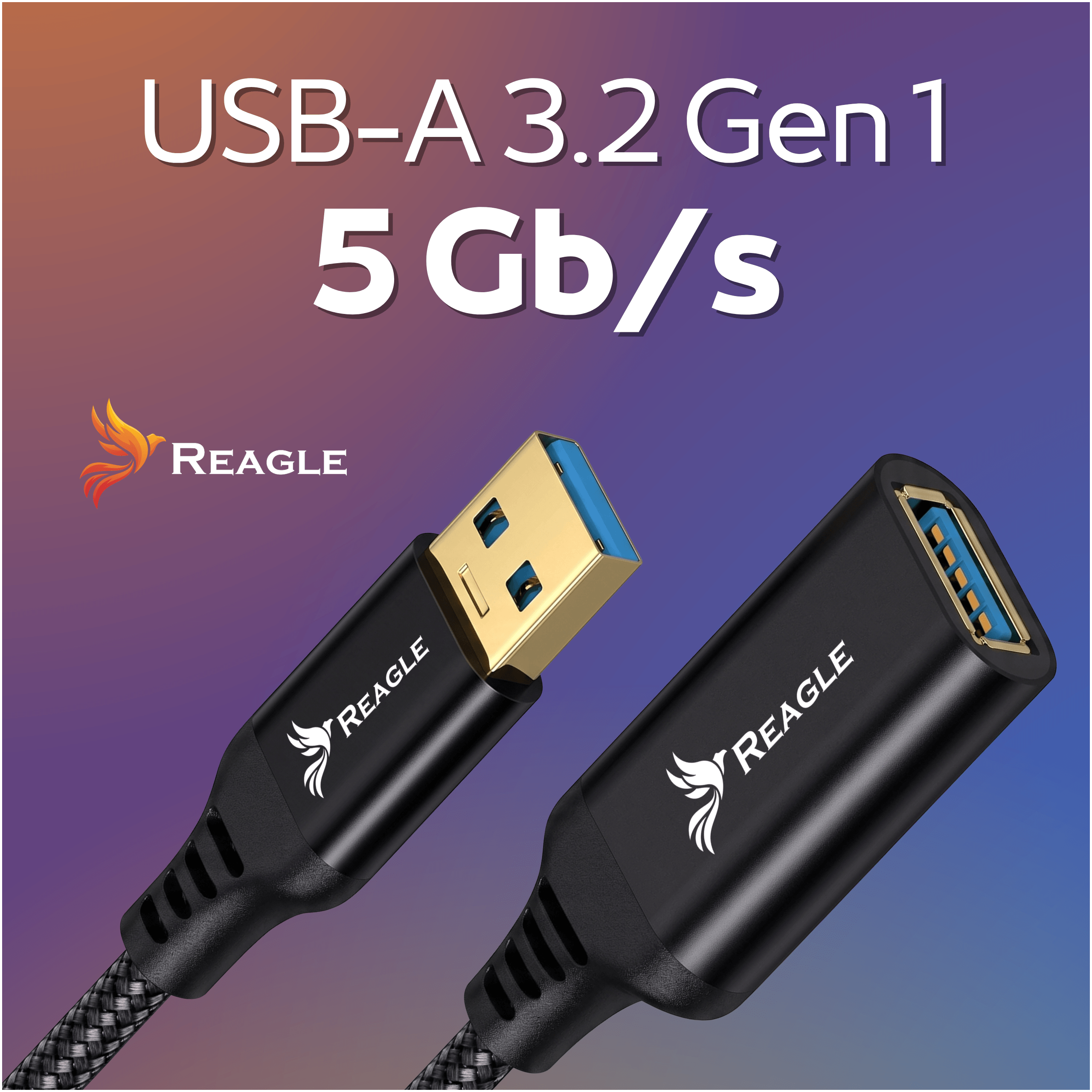 Przedłużacz USB-A 3.0 Reagle 2m