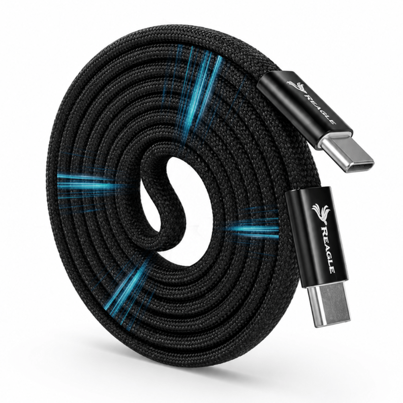 Kabel magnetyczny USB-C PD 100W zwijany 1m iPhone Samsung