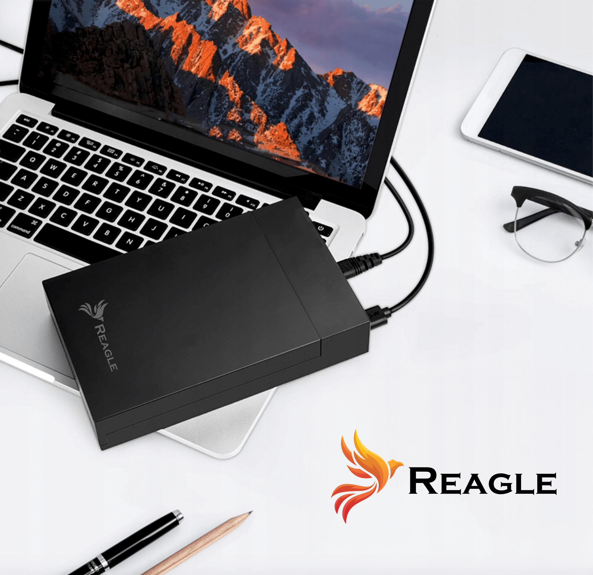 REAGLE CASE OBUDOWA HUB KIESZEŃ NA DYSK HDD SSD 3,5" SATA III USB 3.1 10TB_1